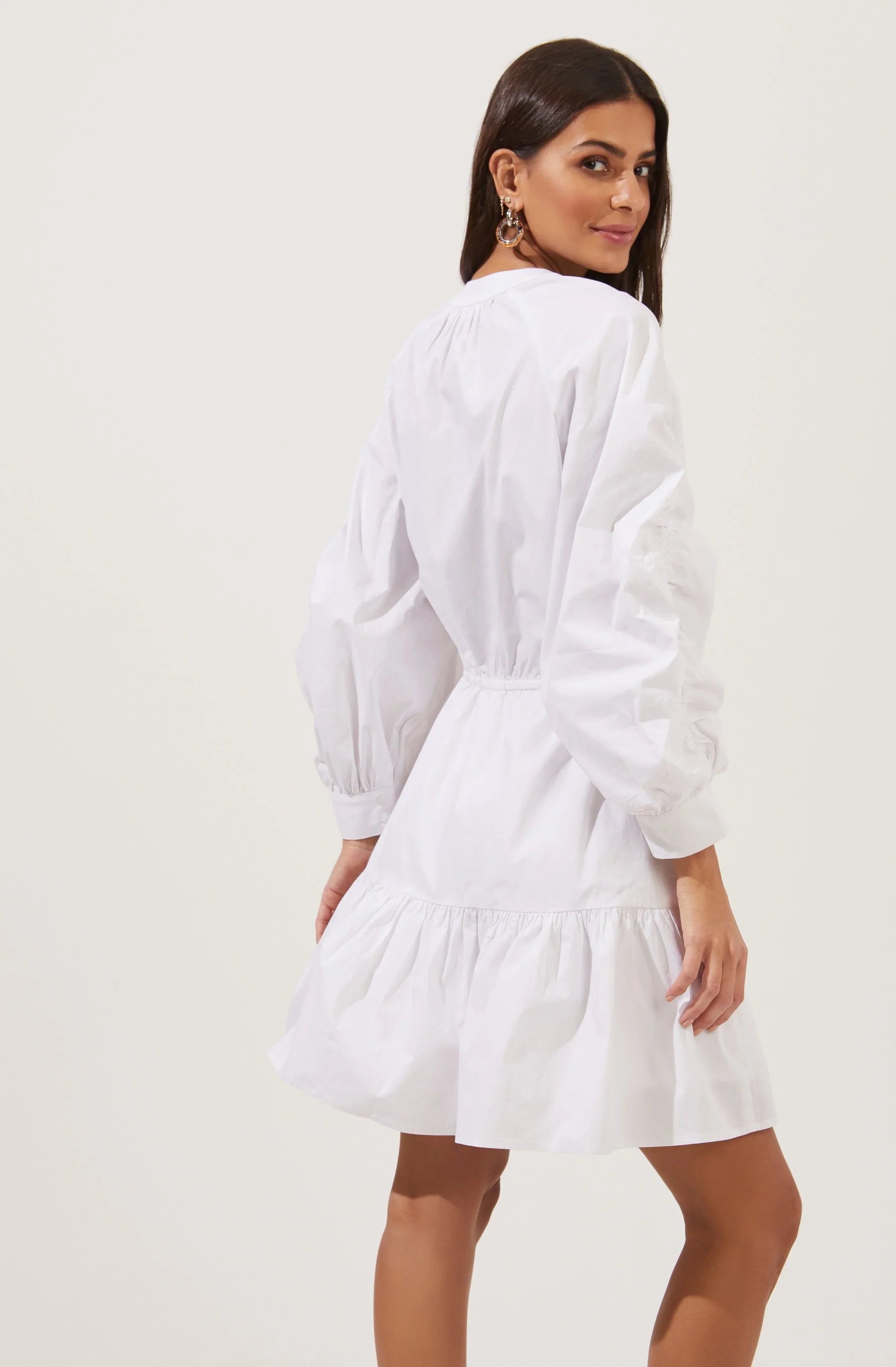 Ruched Long Sleeve Dress