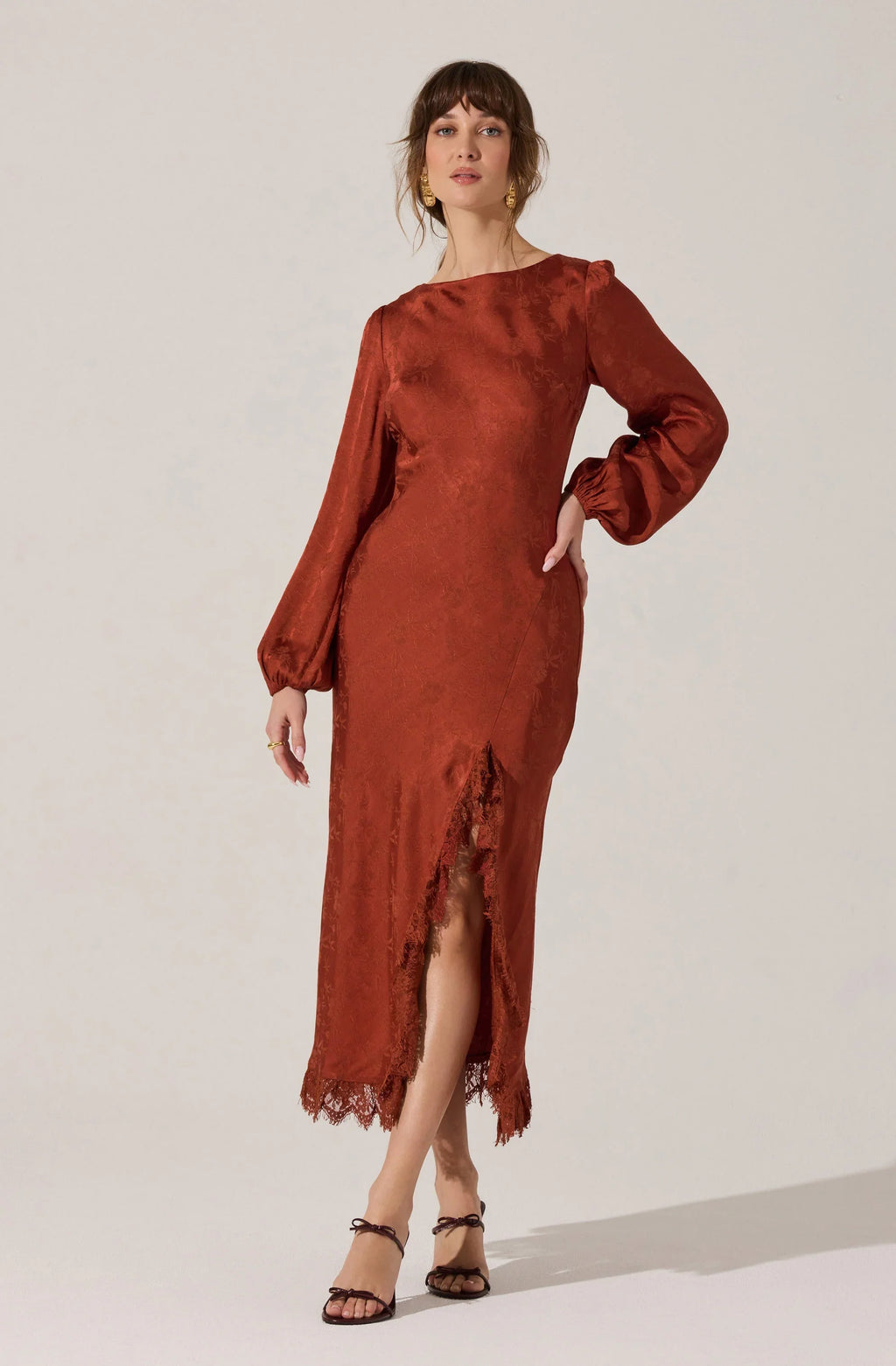 Ilaria Floral Jacquard Midi Dress