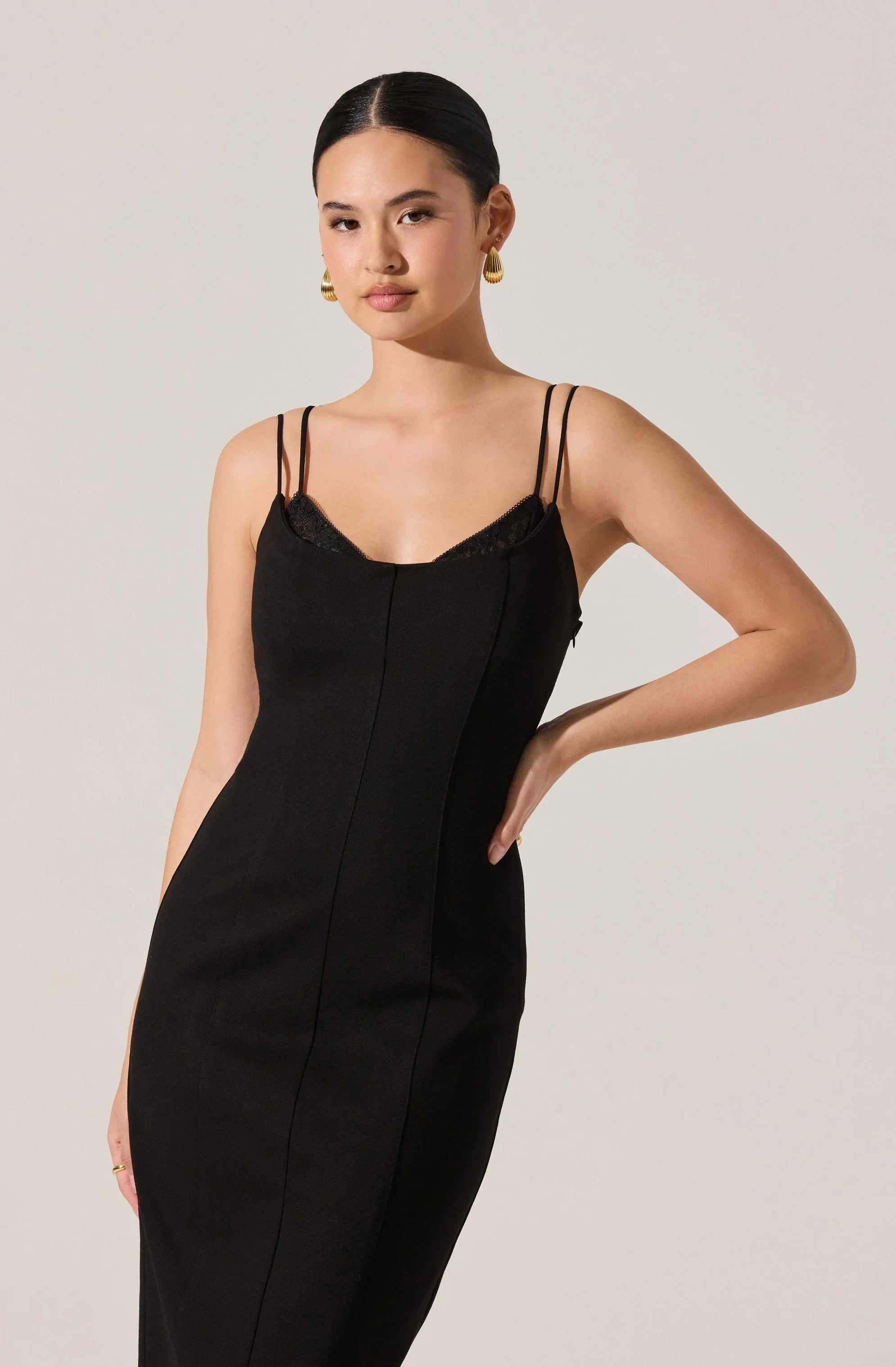 Allura Peekaboo Lace Midi Dress