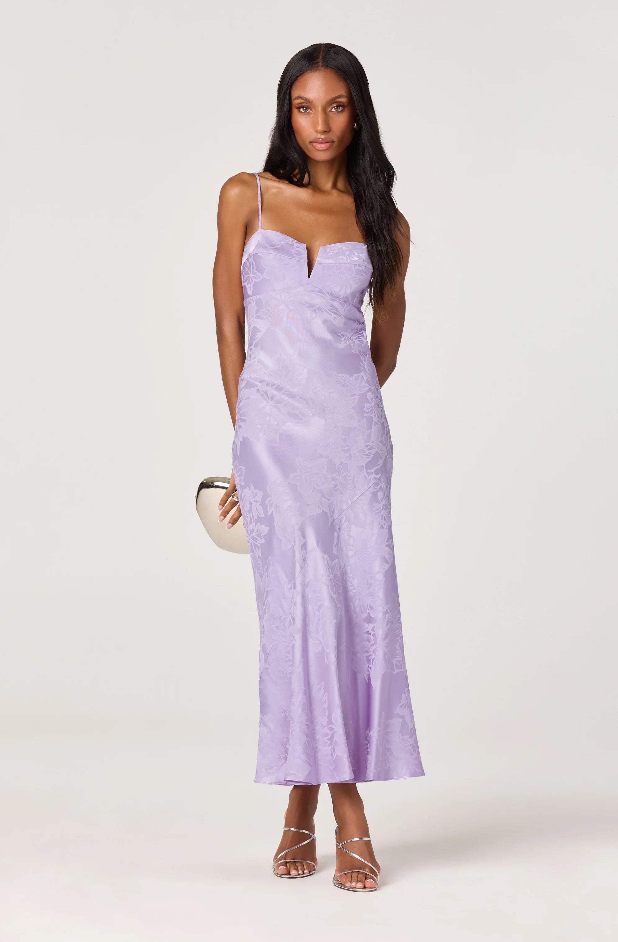 Tyla Satin Bias-Cut Maxi Dress