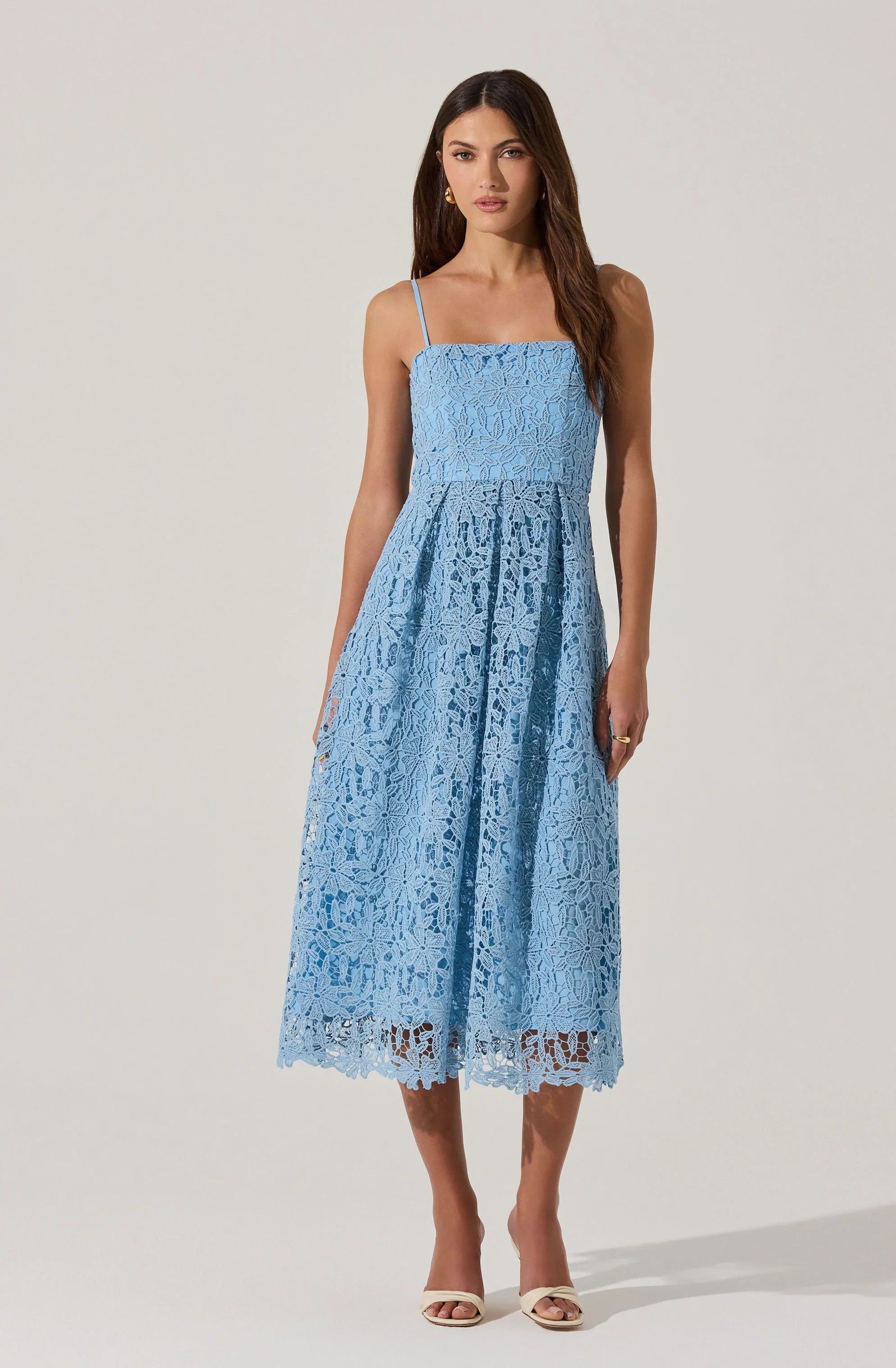 Floral Lace Midi Dress