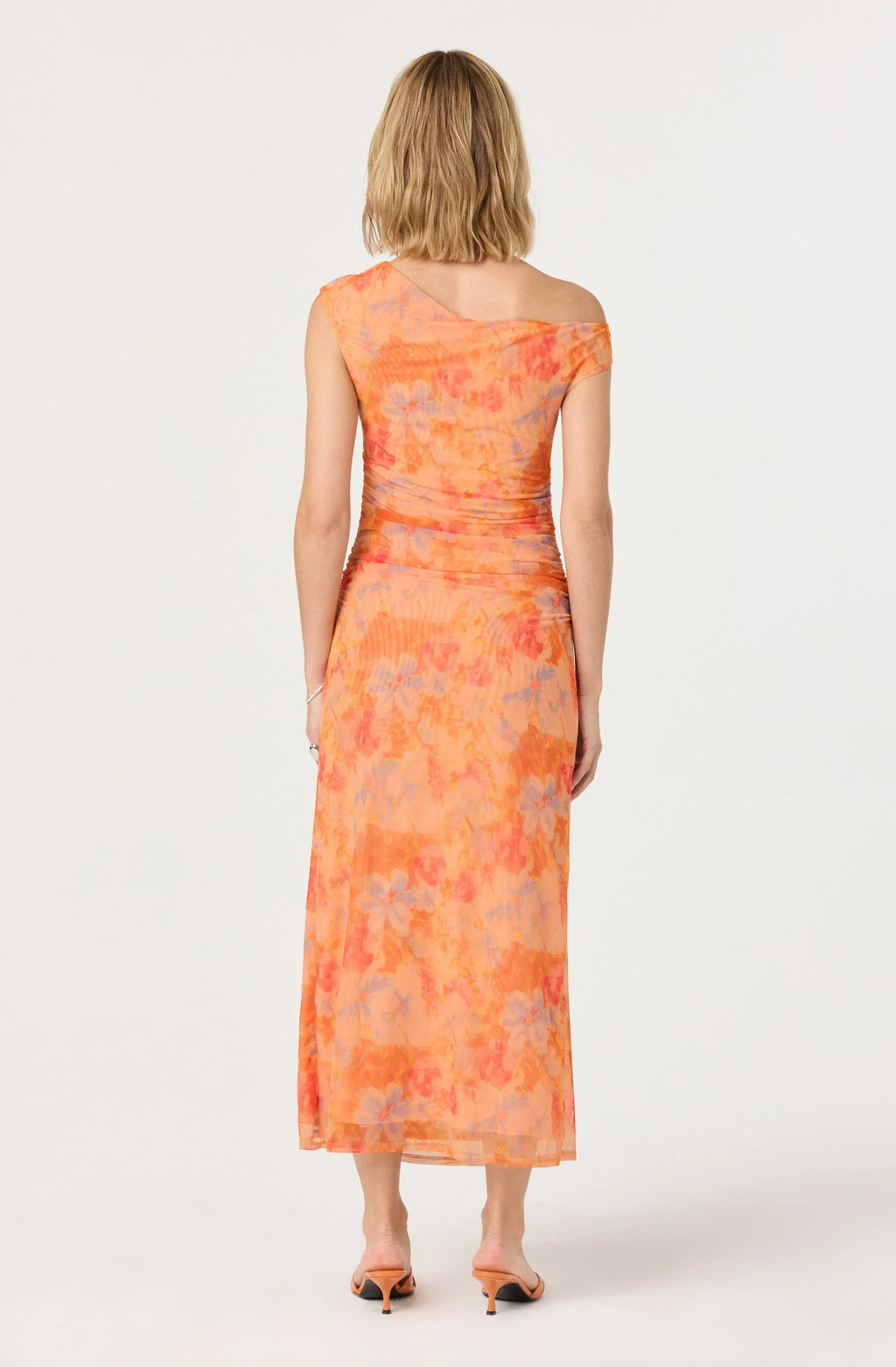 Off Shoulder Ruffle Midi Dress