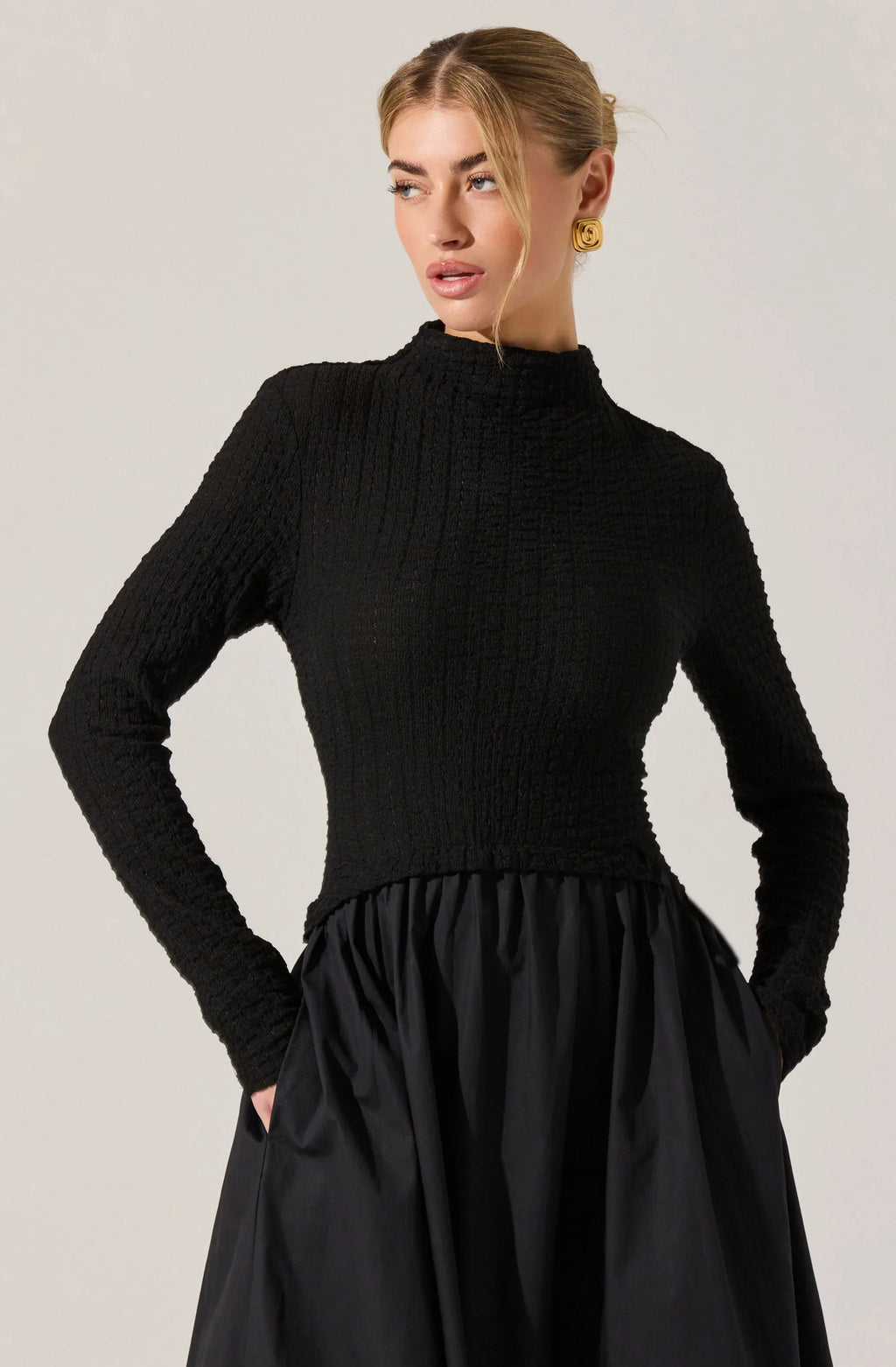 Kearney Mixed Media Midi Dress