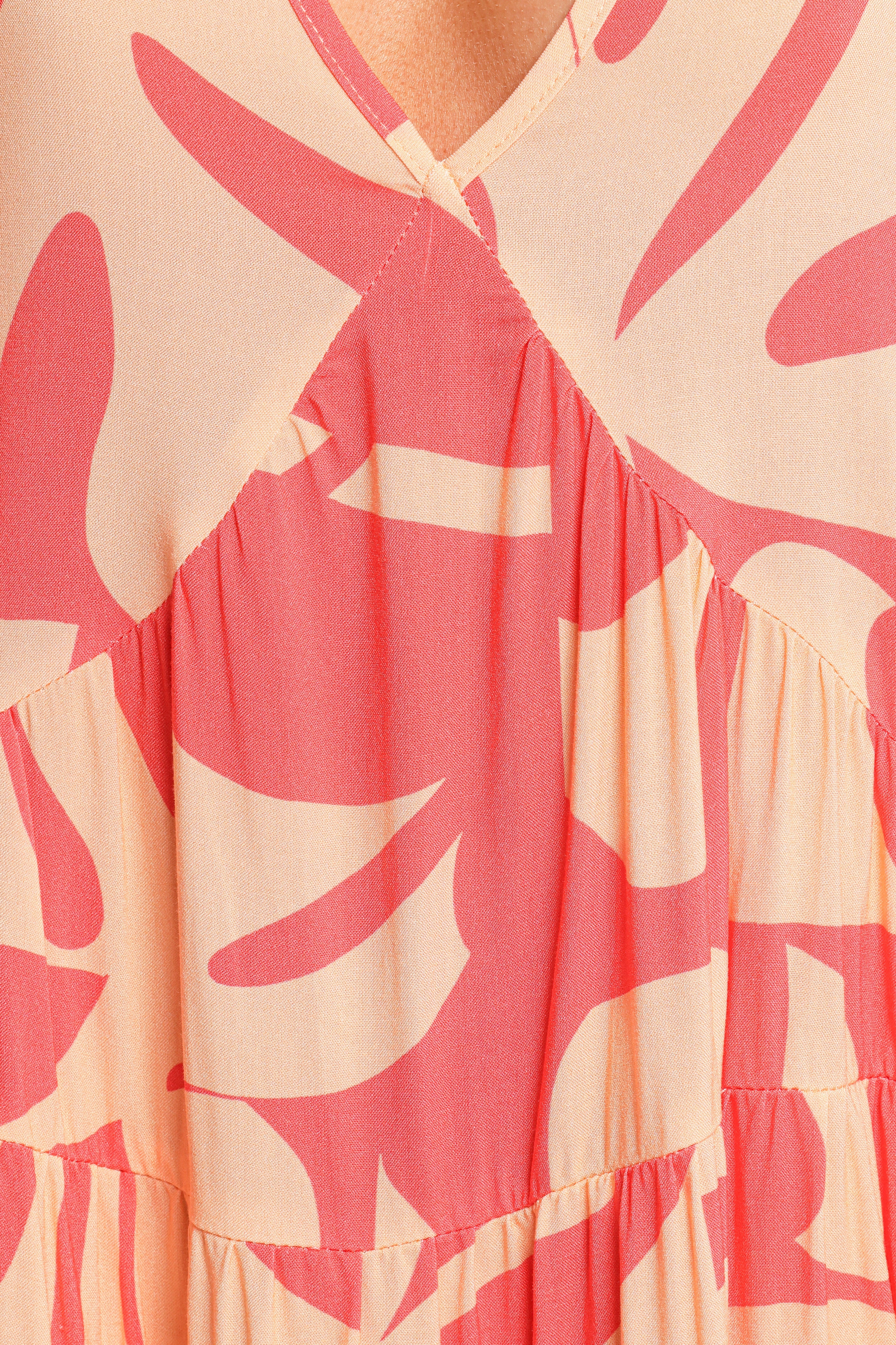 Corinna Mini Dress - Coral Print