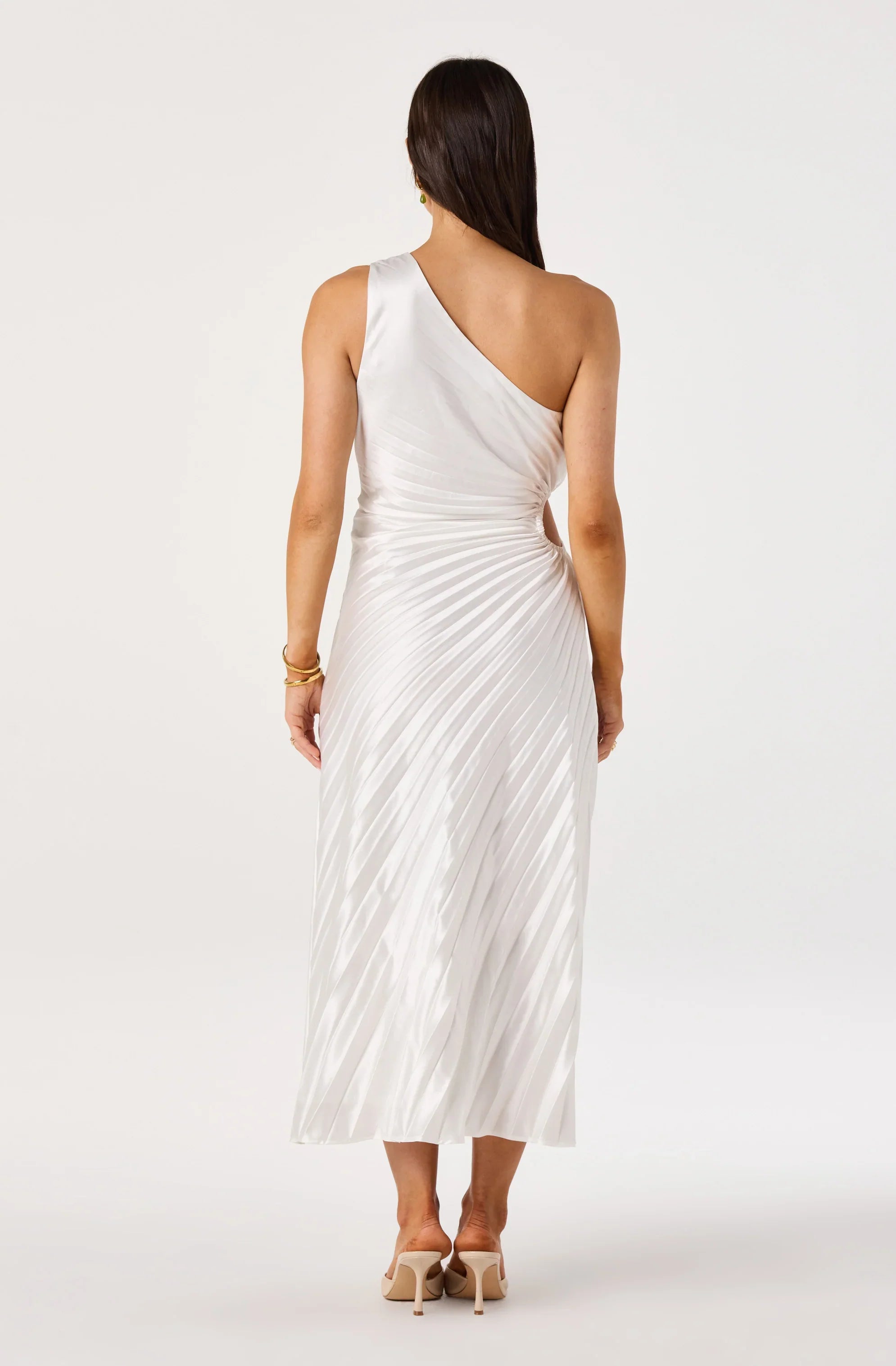 Cameron Floral One-Shoulder Midi Dress