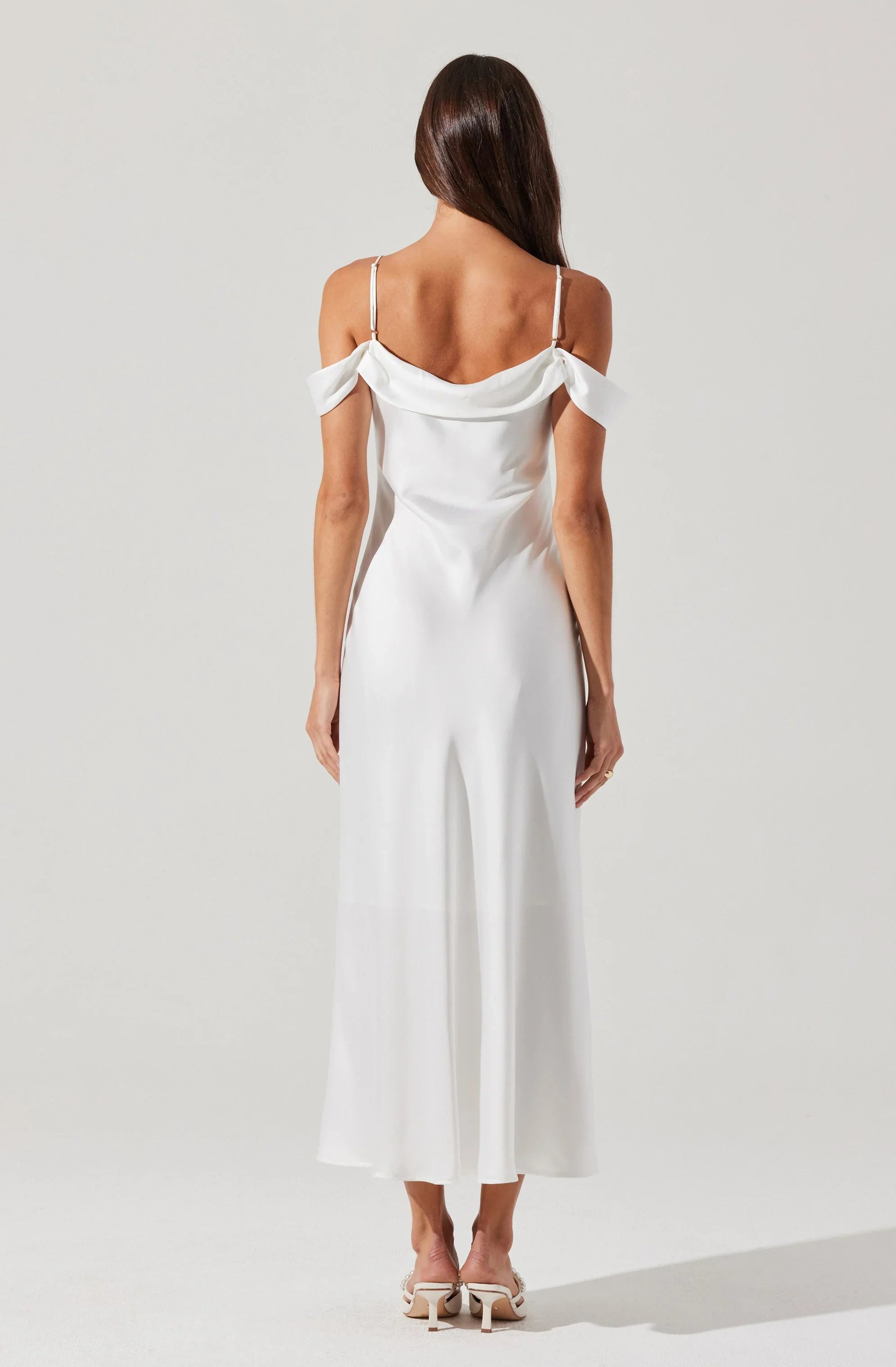 Kitura Cold Shoulder Maxi Dress