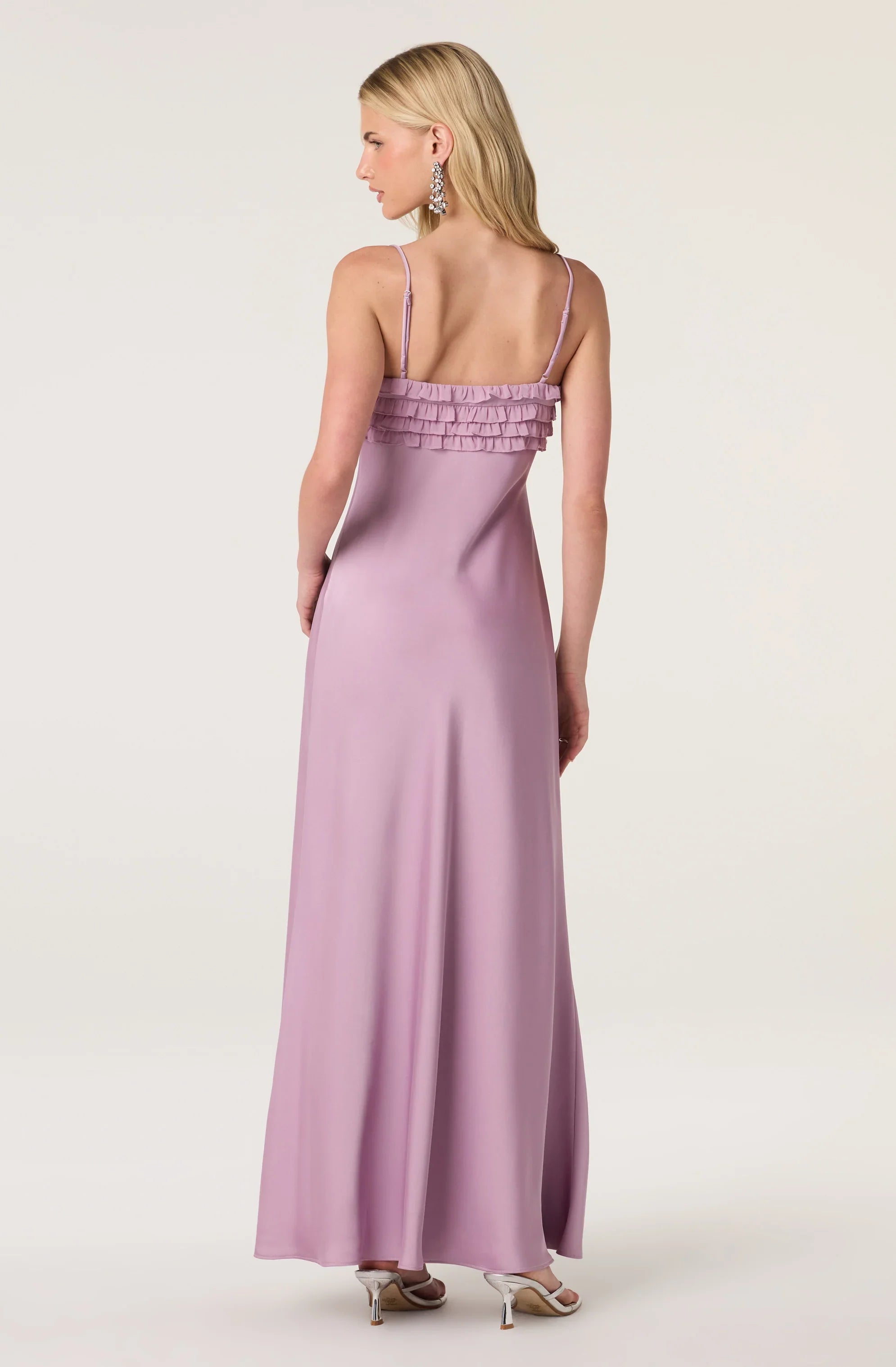 Jade Ruffle Trim Maxi Dress