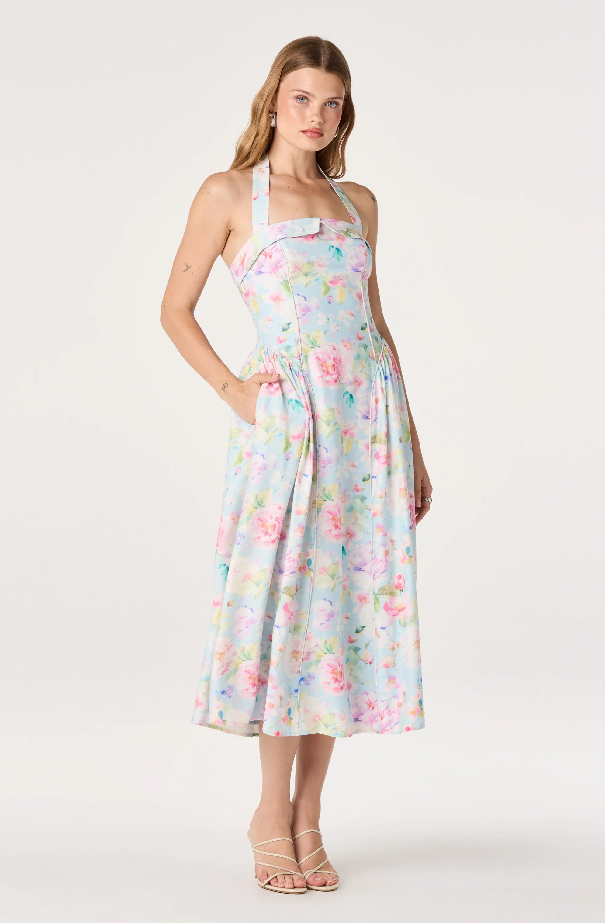 Marianna Halter Midi Dress