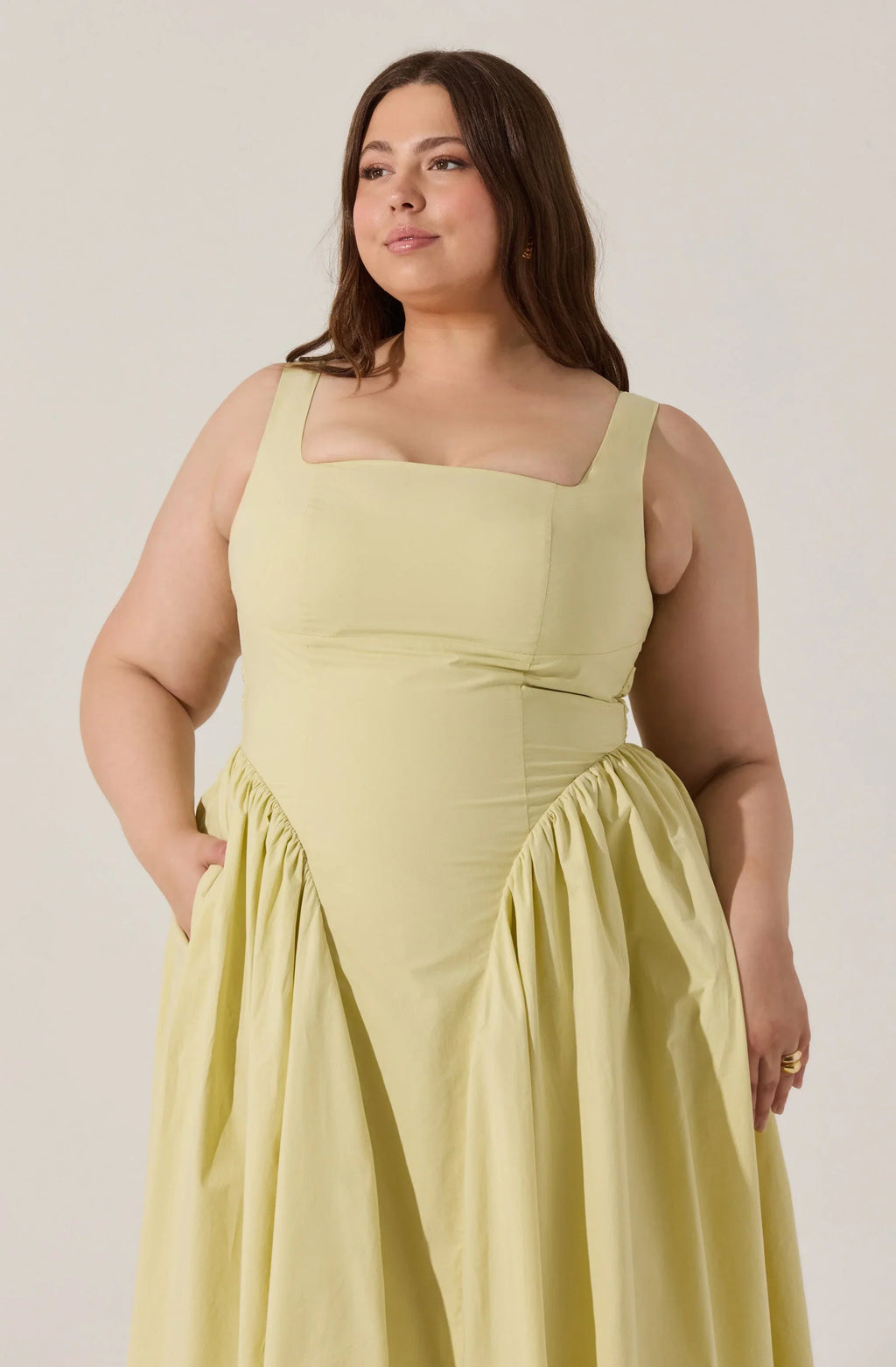 Vinya Poplin Drop Waist Dress
