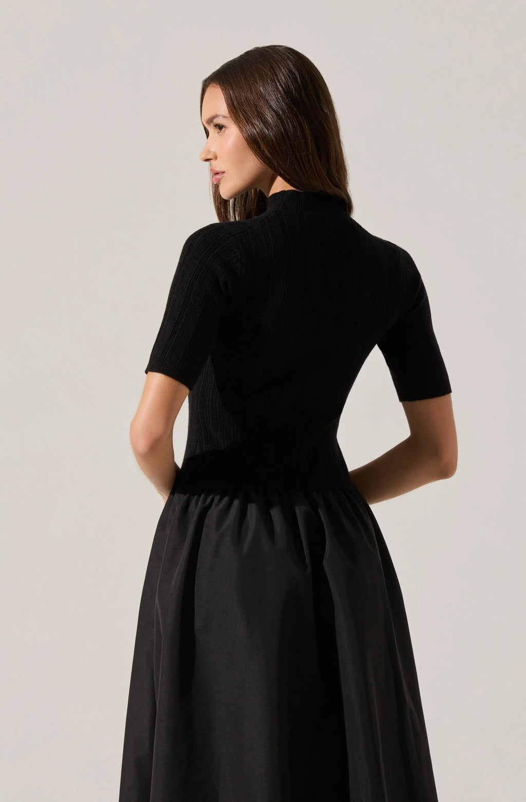 Caerlion Contrast Knit Midi Dress
