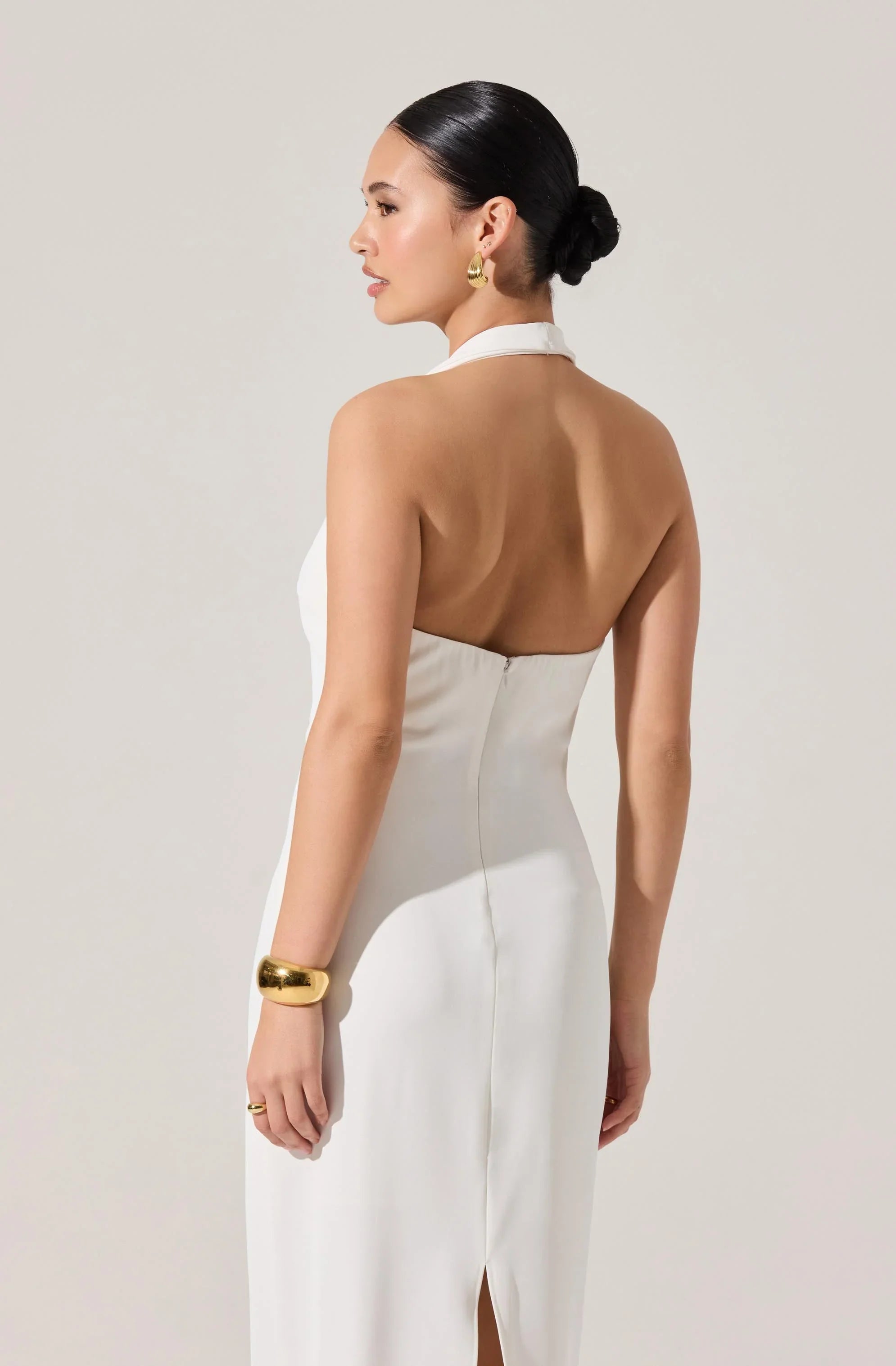 Alanna Halter Cowl Neck Midi Dress