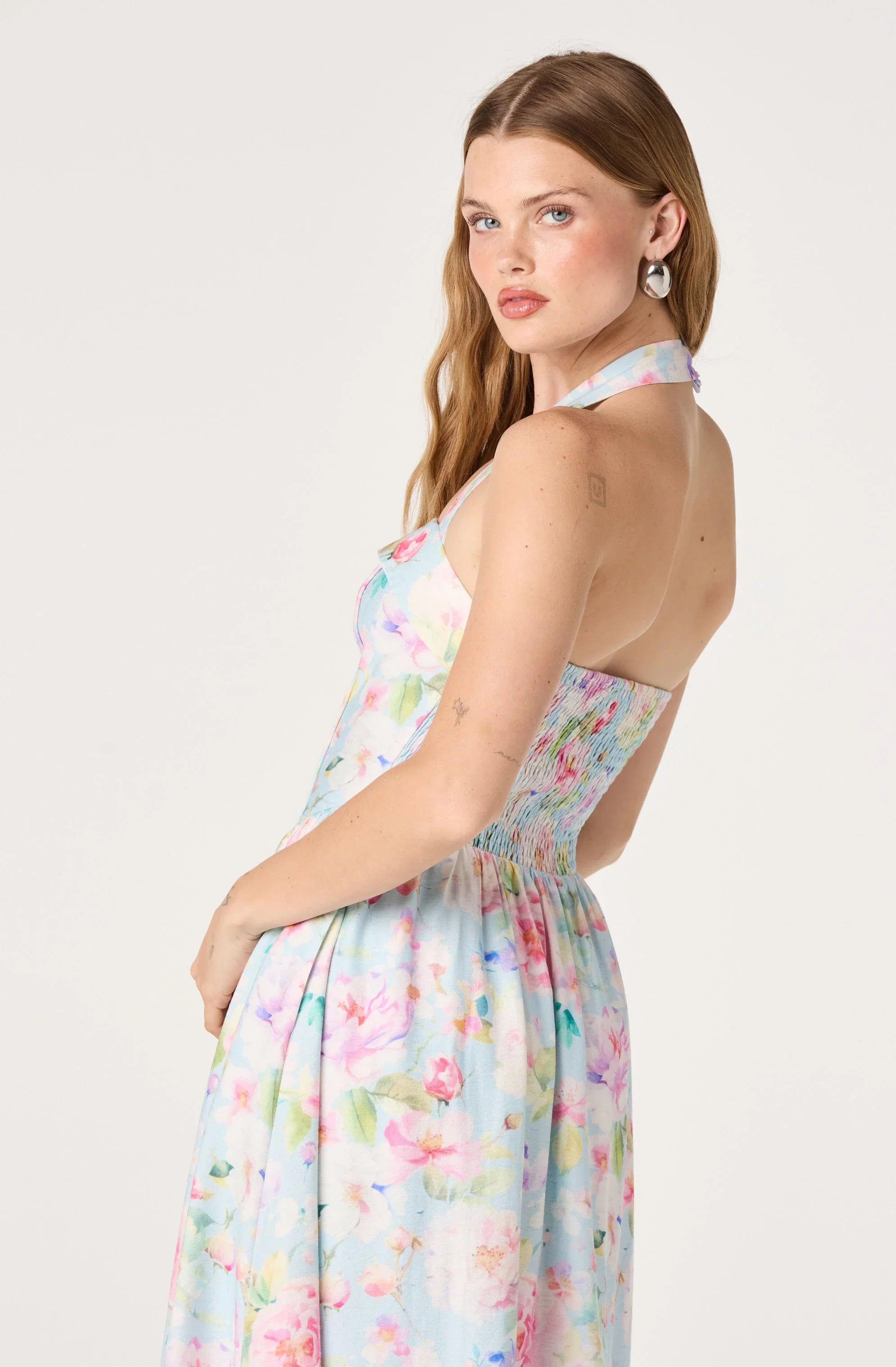 Marianna Halter Midi Dress