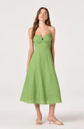 Christie Sweetheart Linen Midi Dress