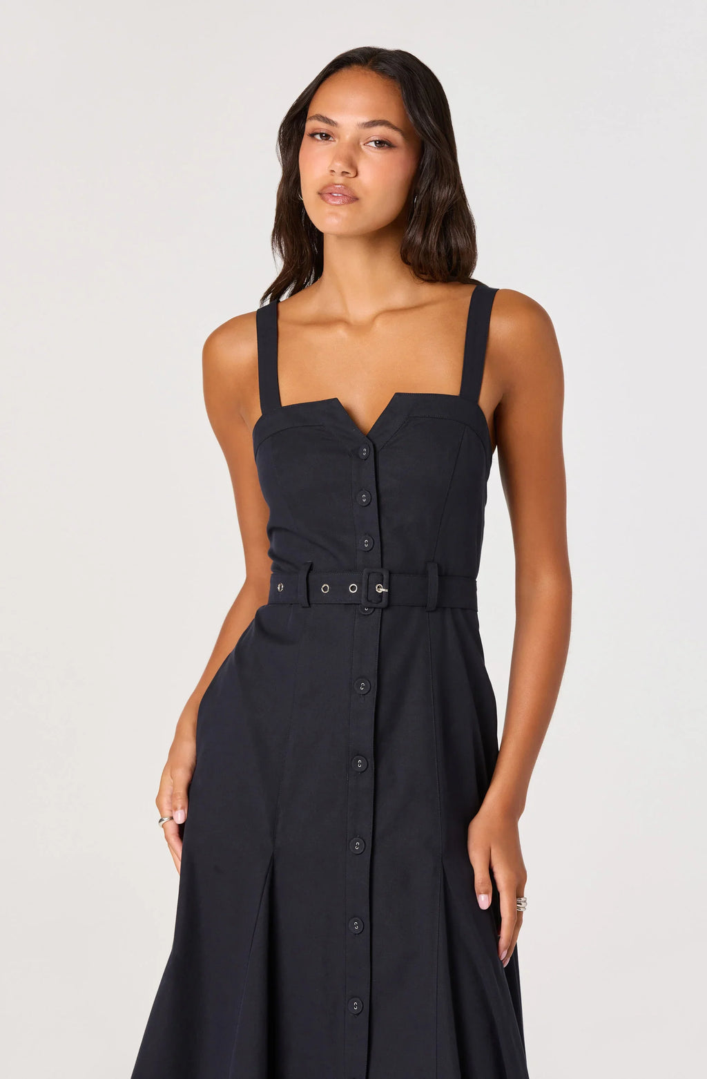 McKinley Button-Front Midi Dress