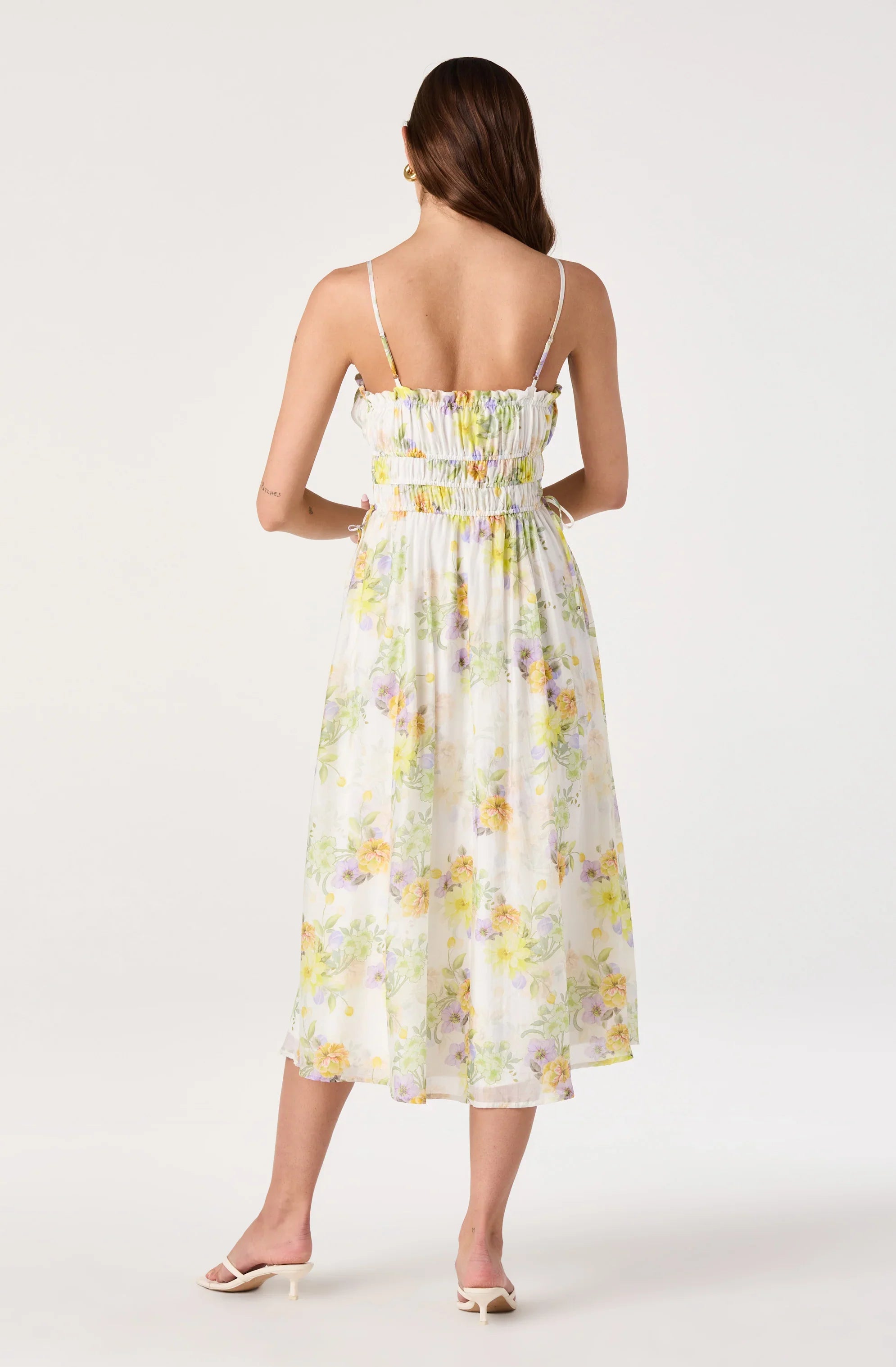Maren Smocked Floral Midi Dress