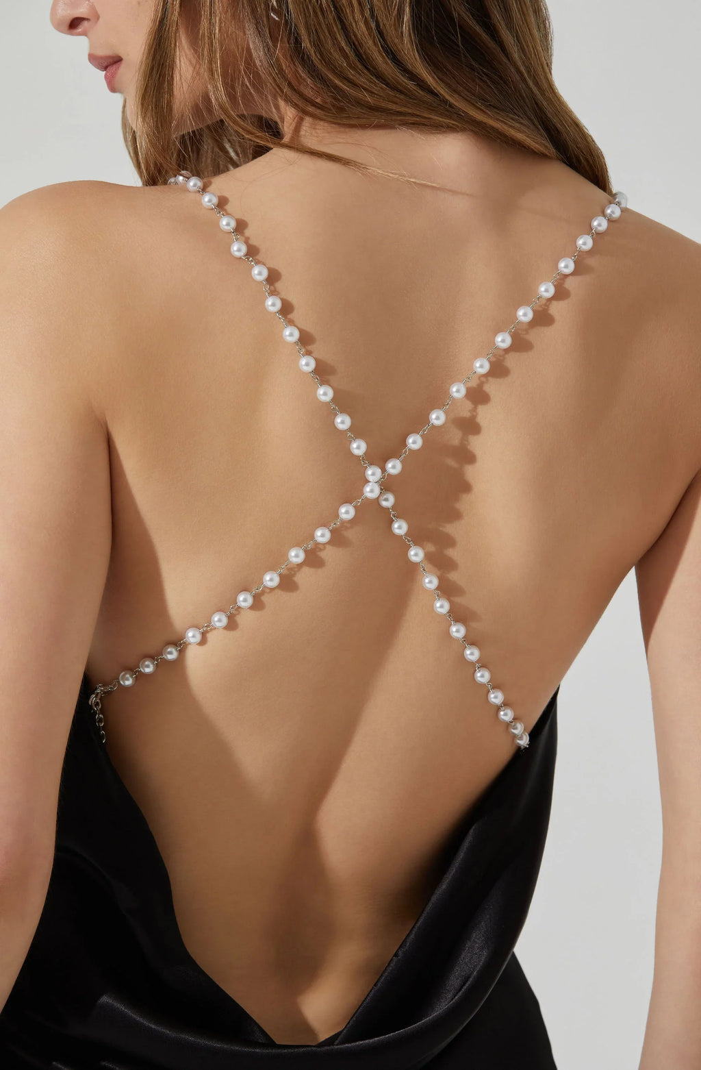 Maxime Pearl Straps Maxi Dress