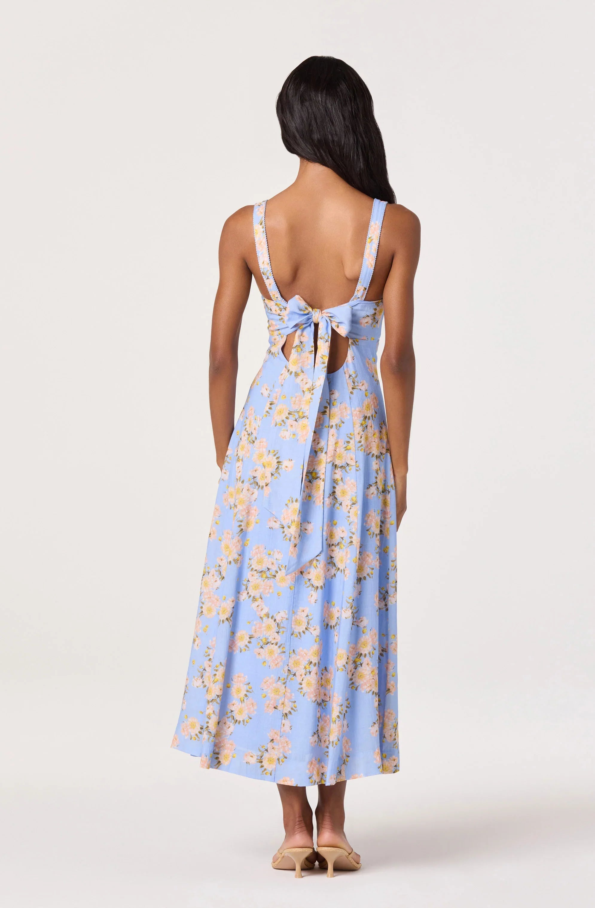 Nathalie Lace Trim Maxi Dress
