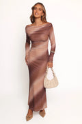 Hesper Maxi Dress - Brown Multi