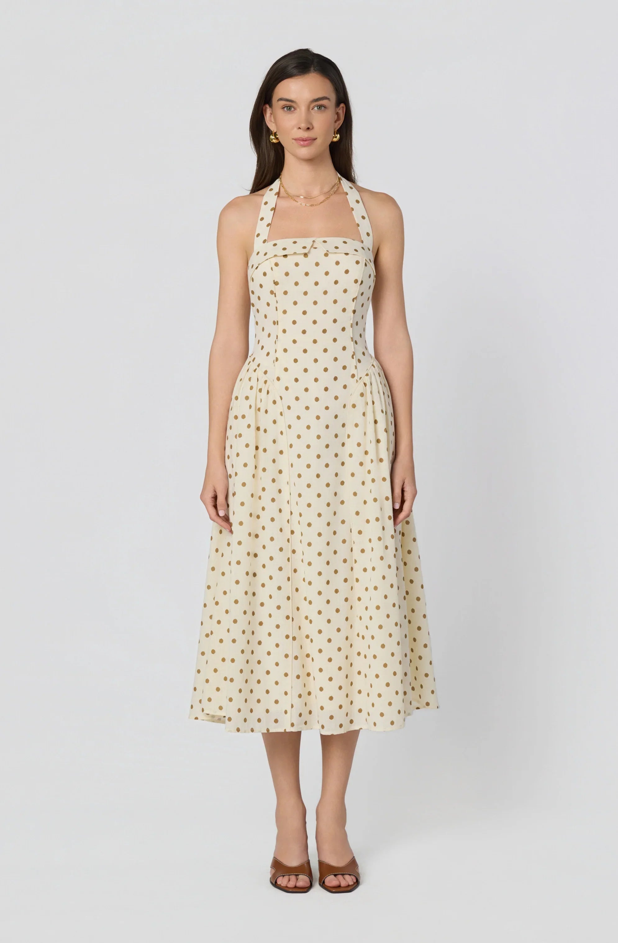 Marianna Halter Midi Dress