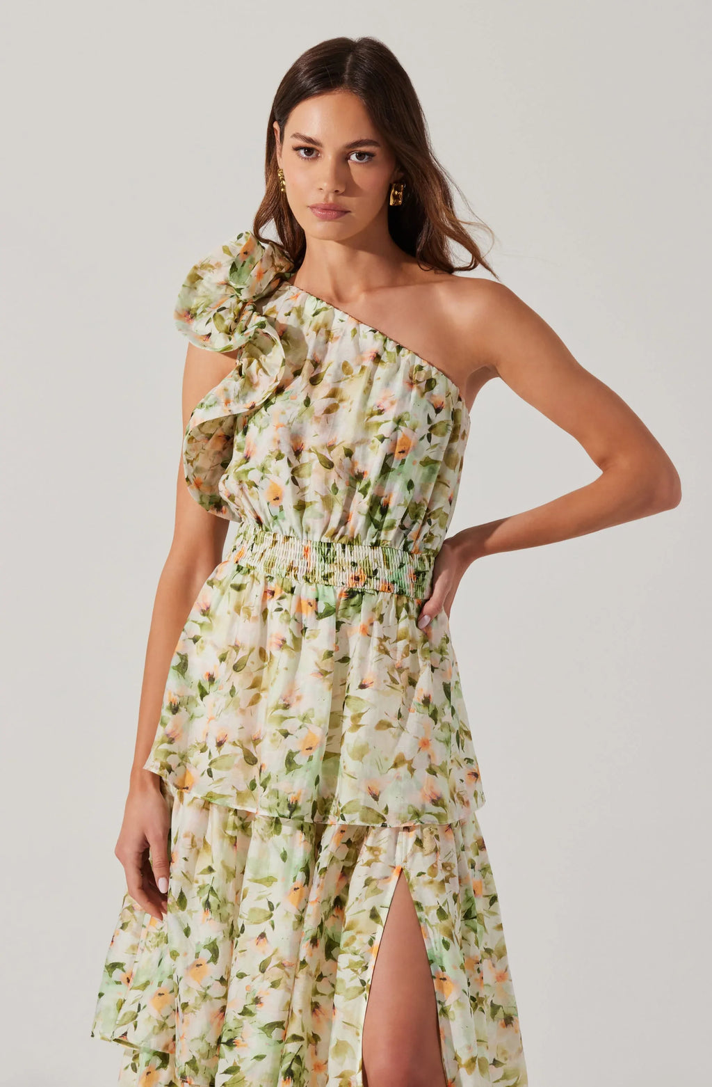 Imelda One Shoulder Floral Maxi Dress
