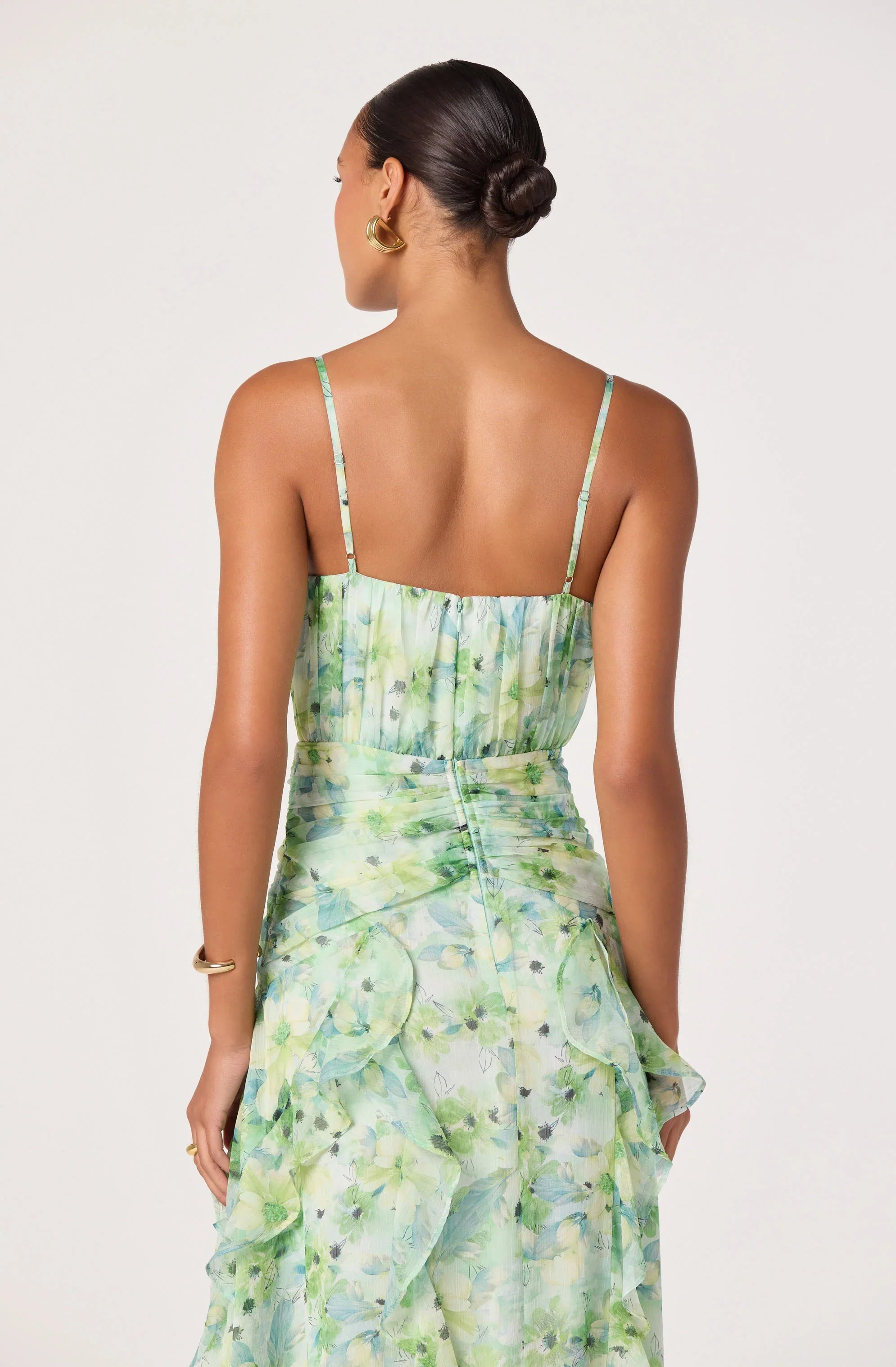 Brianna Ruffle Chiffon Maxi Dress