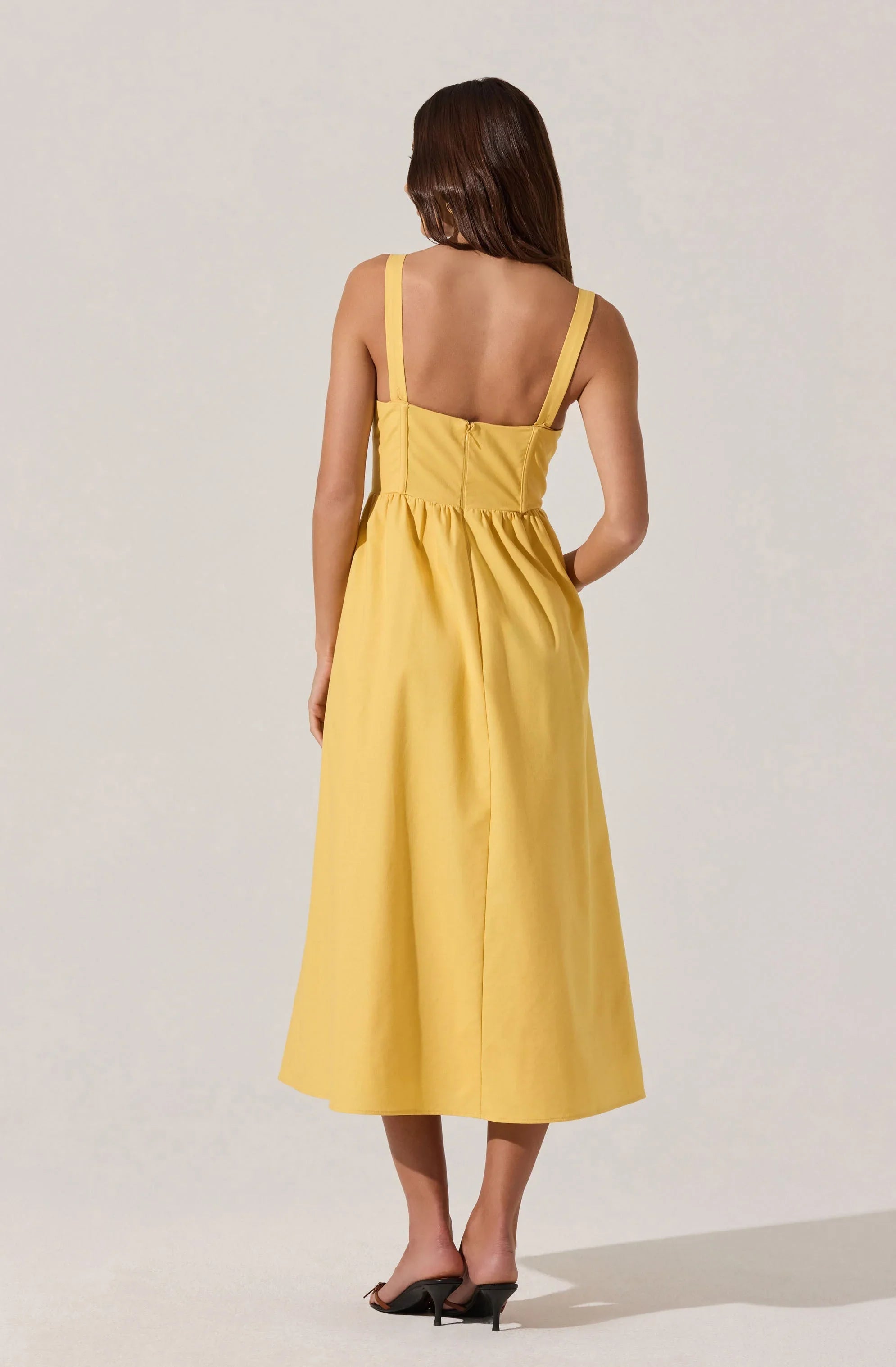 Sweetheart Corset Linen Dress
