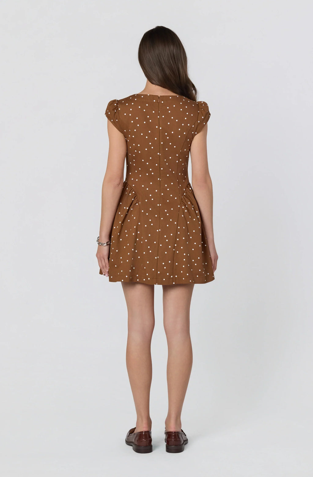 Averi Polka Dot Cap Sleeve Mini Dress