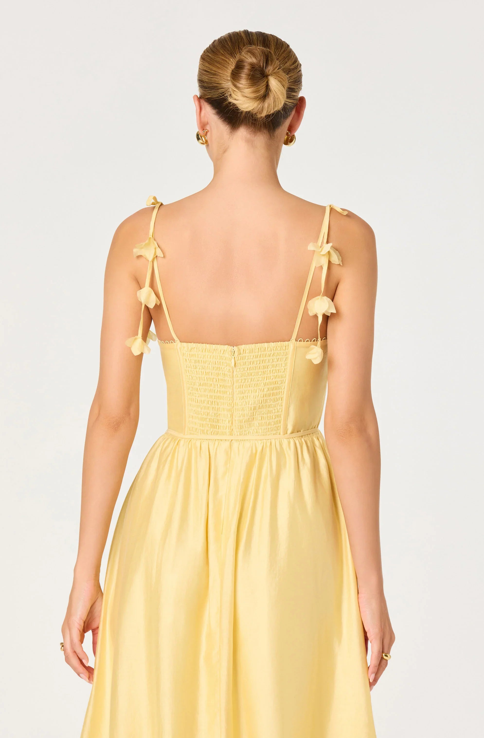 Halcyon 3D Flower Appliqué Midi Dress