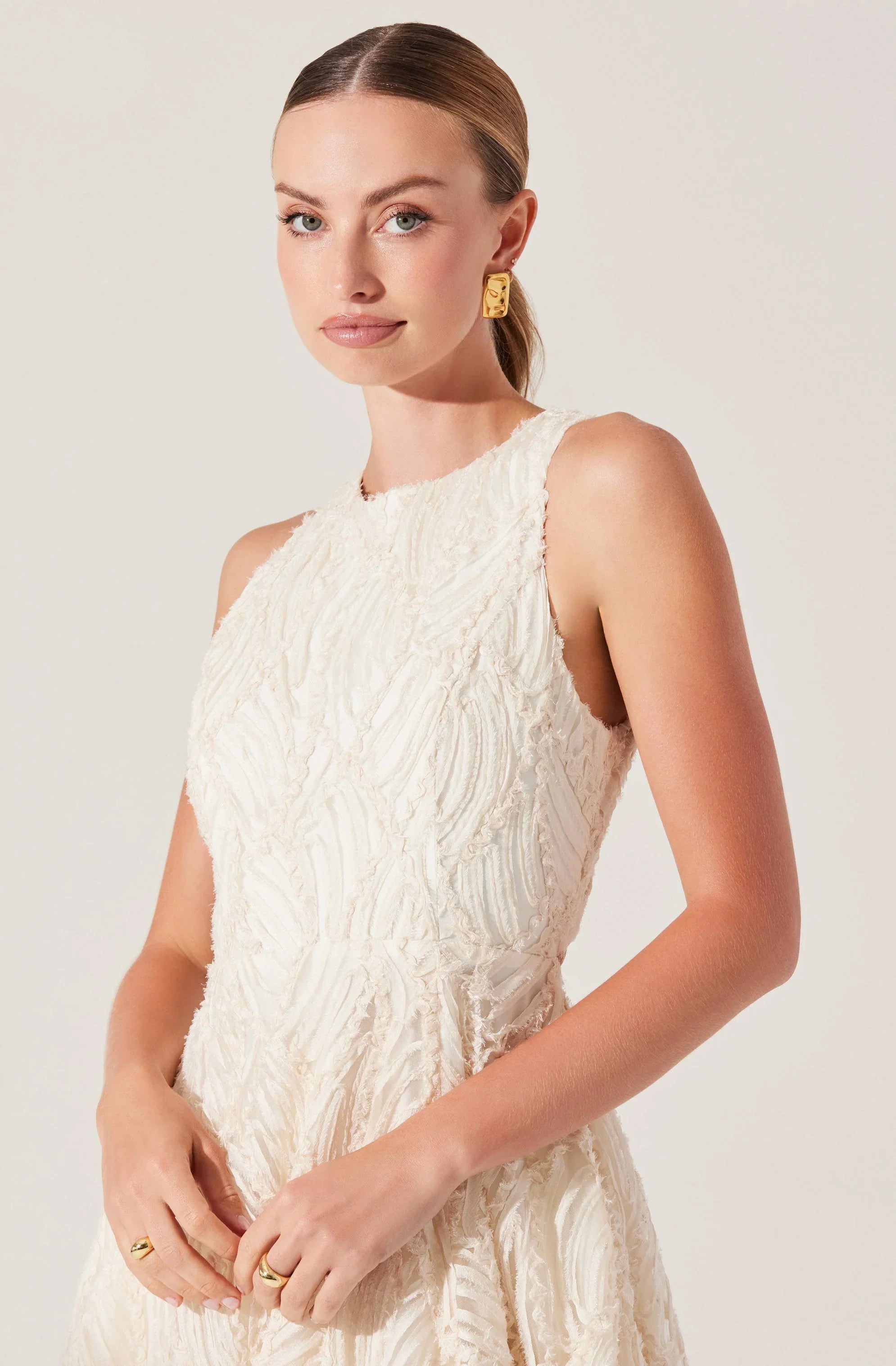 Lillemor 3D Textured Midi Dress