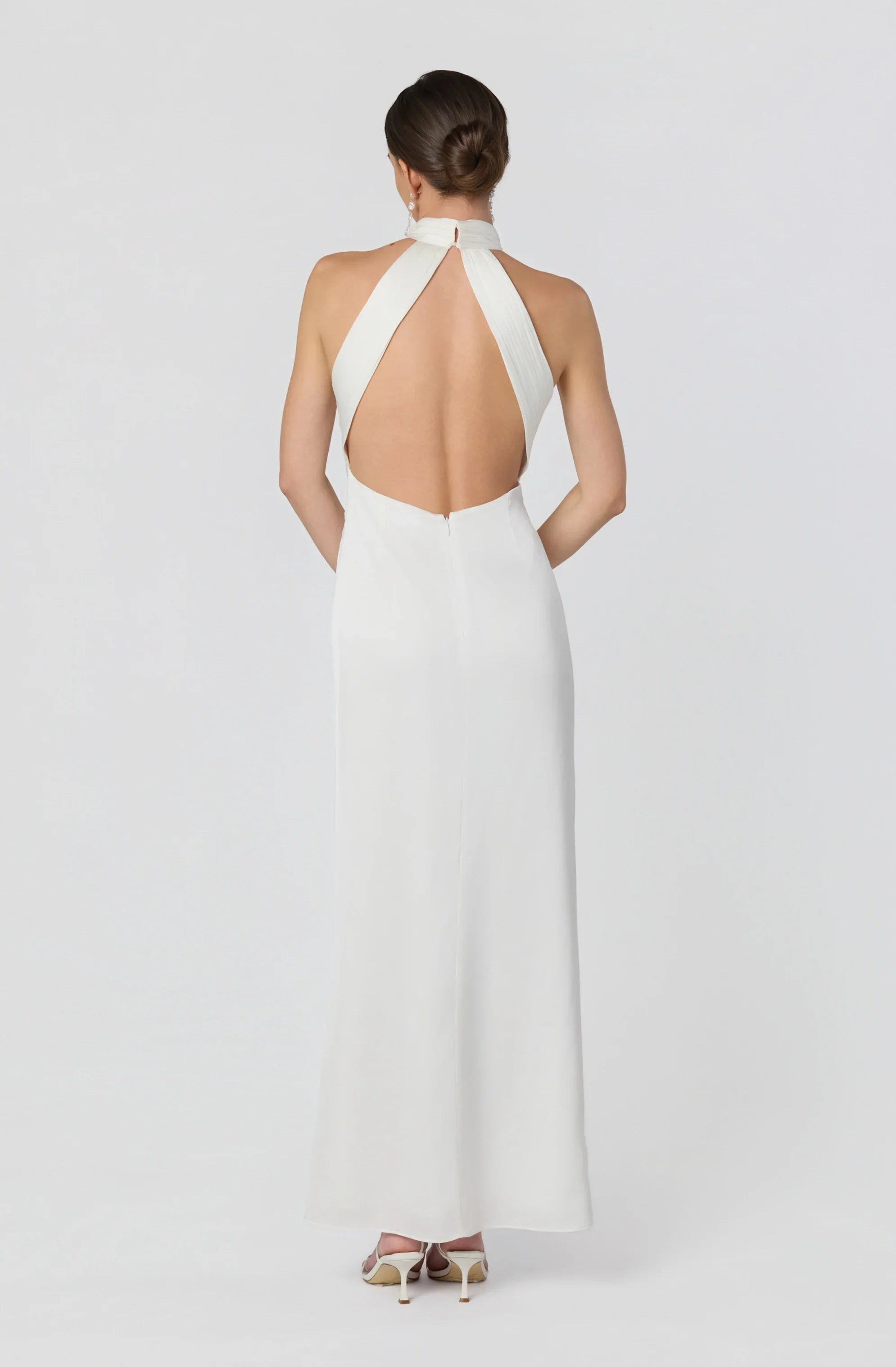 Aspen Twist Front Halter Maxi Dress