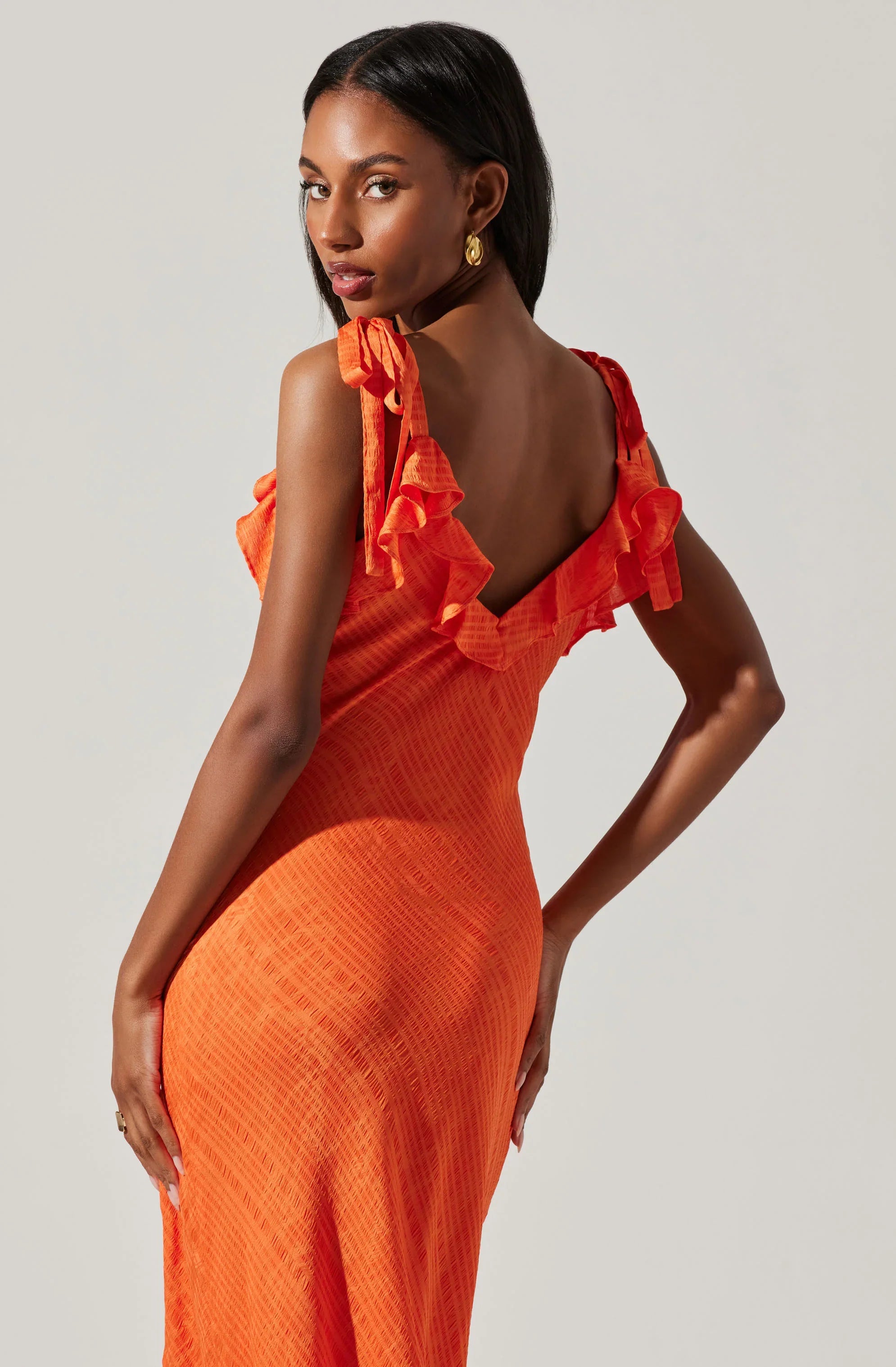 Sorbae Ruffle Maxi Dress
