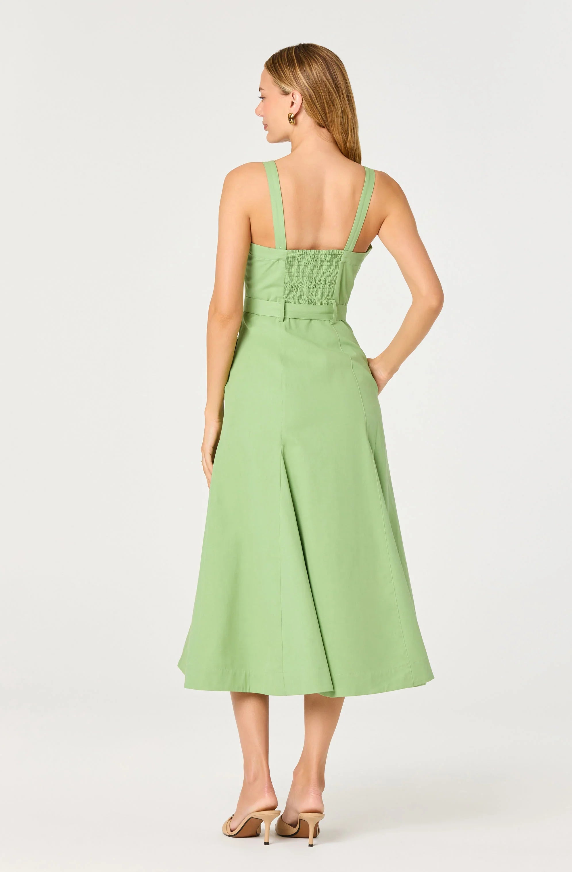 McKinley Button-Front Midi Dress