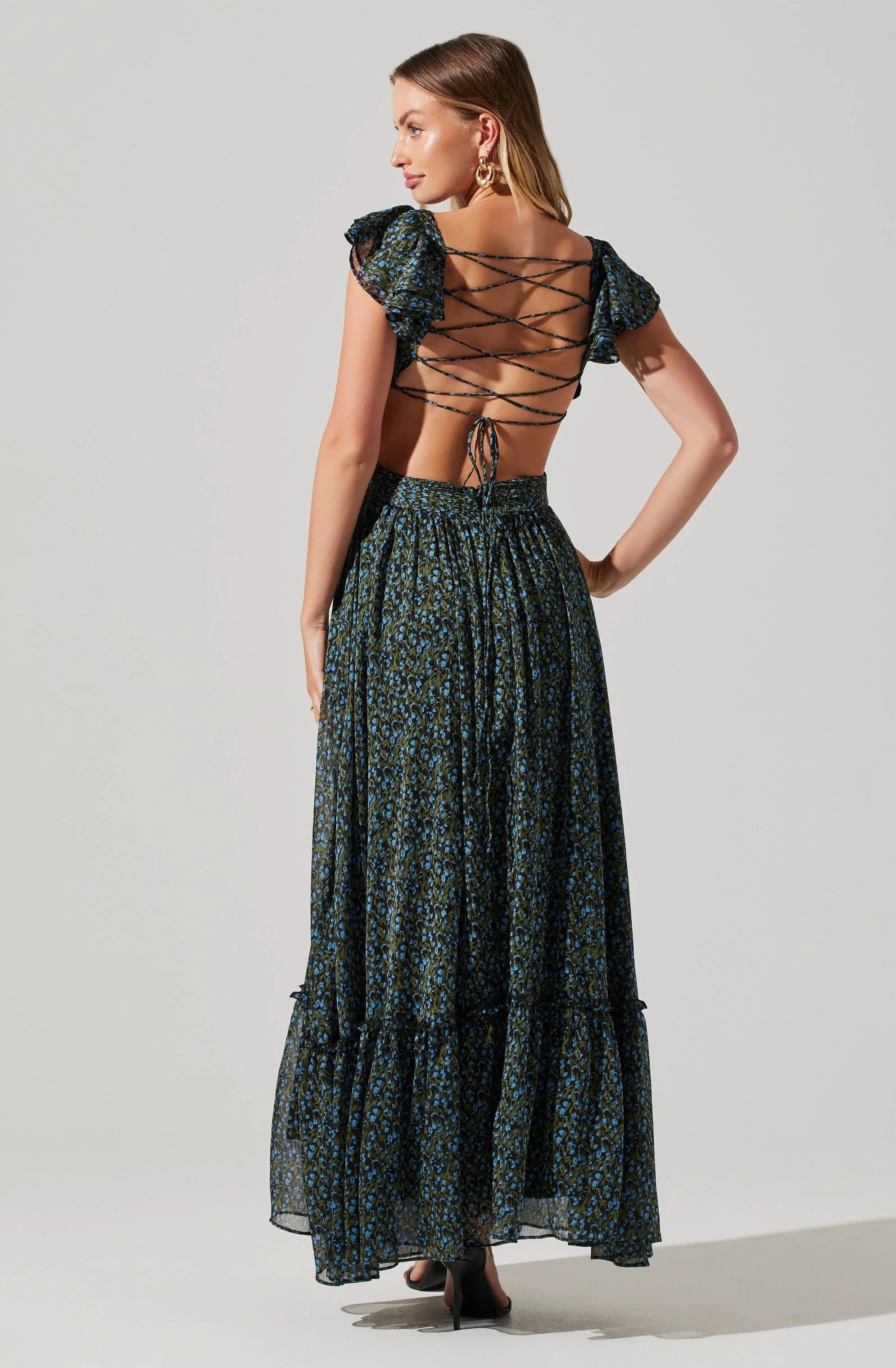 Primrose Floral Strappy Back Maxi Dress