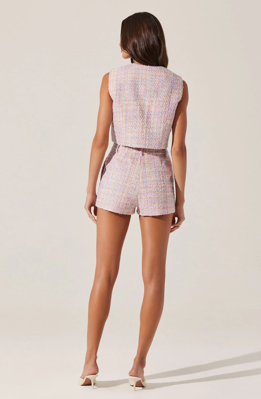 Wynn Cropped Tweed Vest