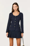 Malorie Mixed Media Mini Dress