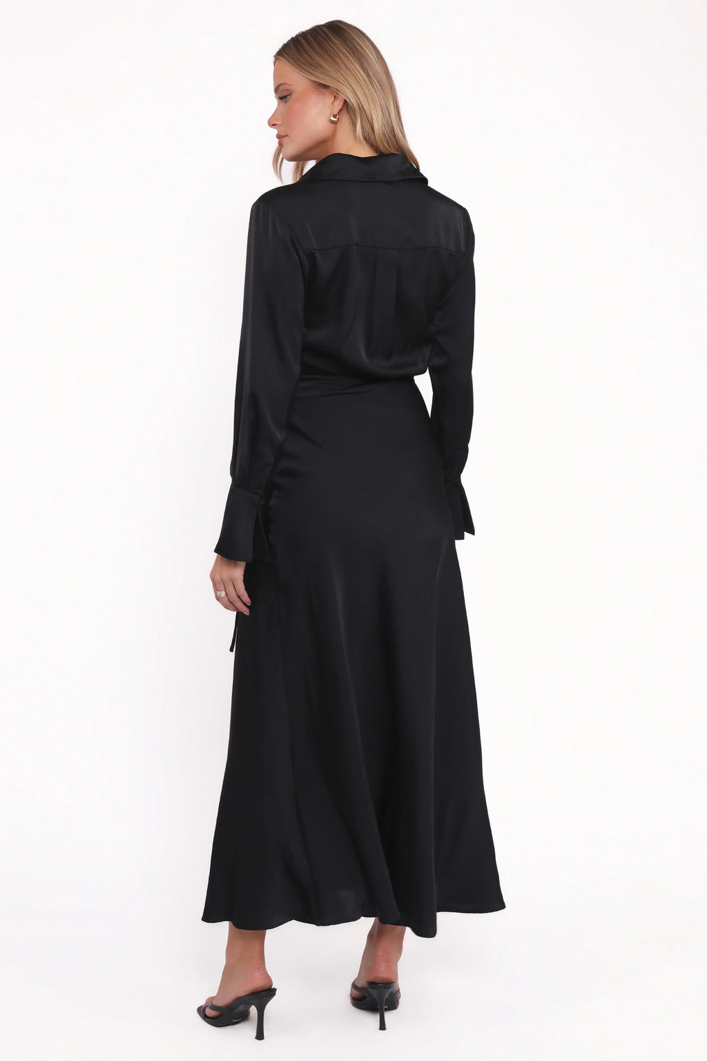 Verna Long Sleeve Maxi Dress - Black