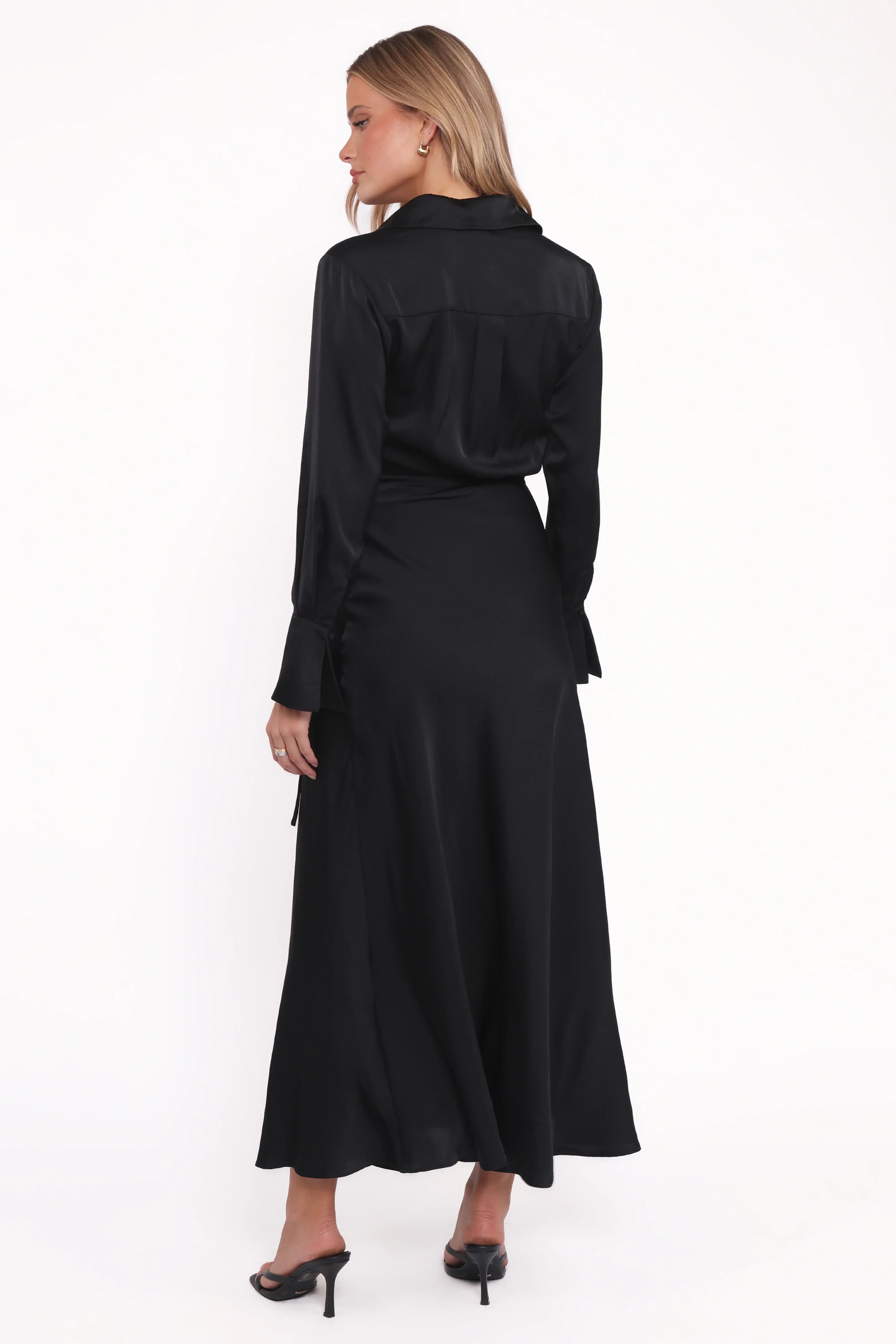 Verna Long Sleeve Maxi Dress - Black