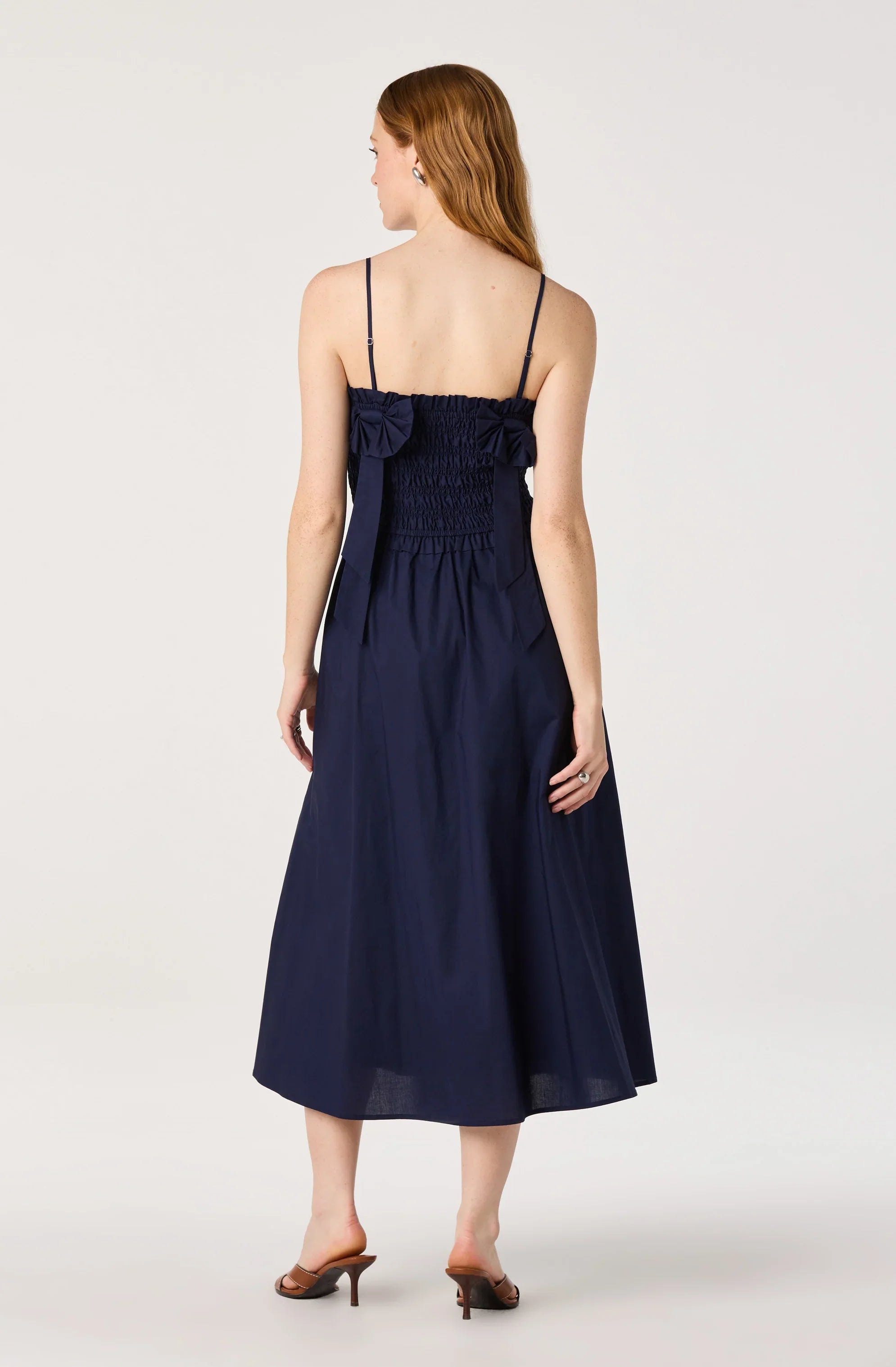 Harper Smocked A-Line Midi Dress