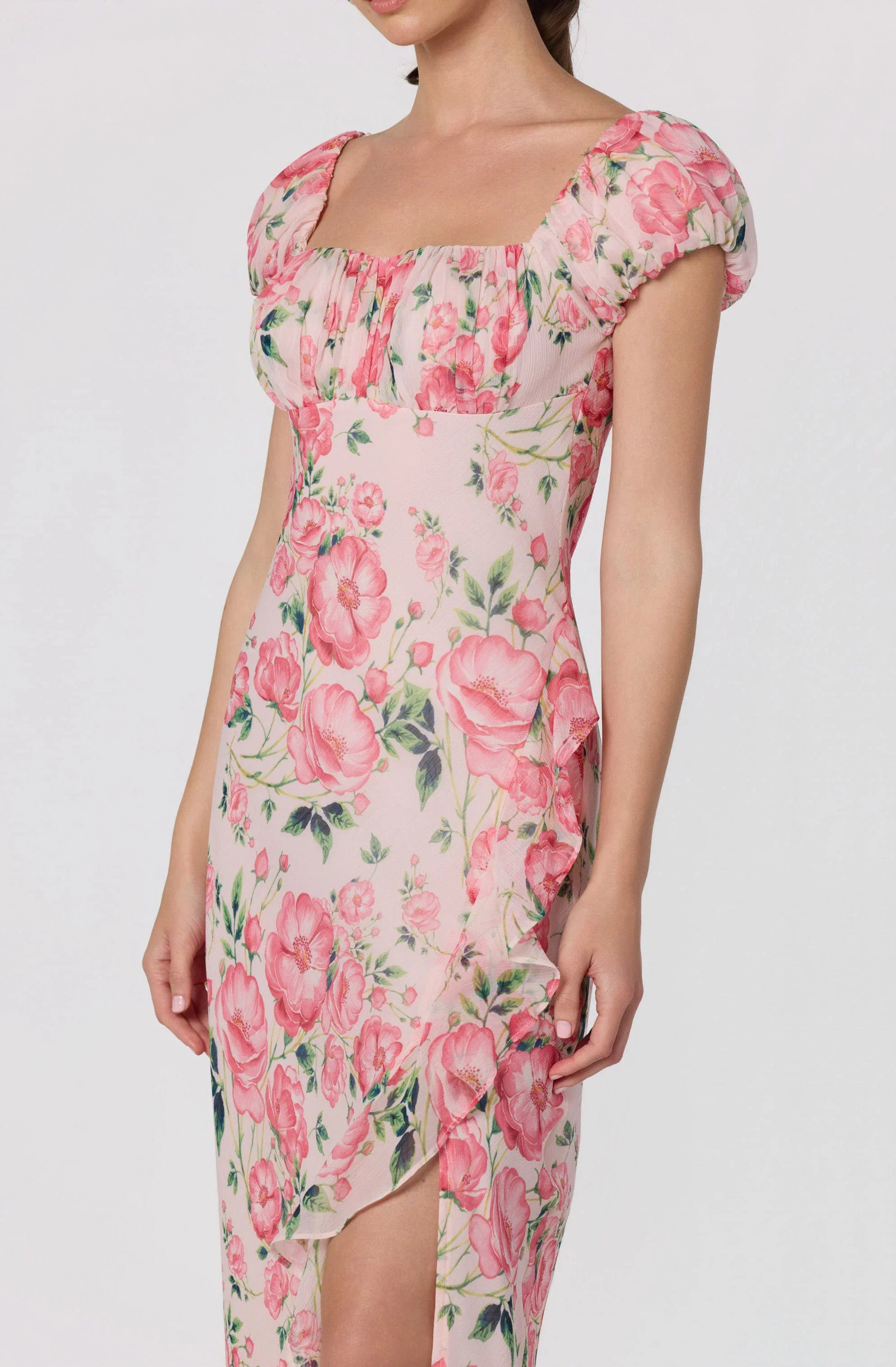 Florence Floral Puff Sleeve Maxi Dress