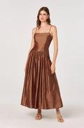Ovina Smocked Drop-Waist Maxi Dress