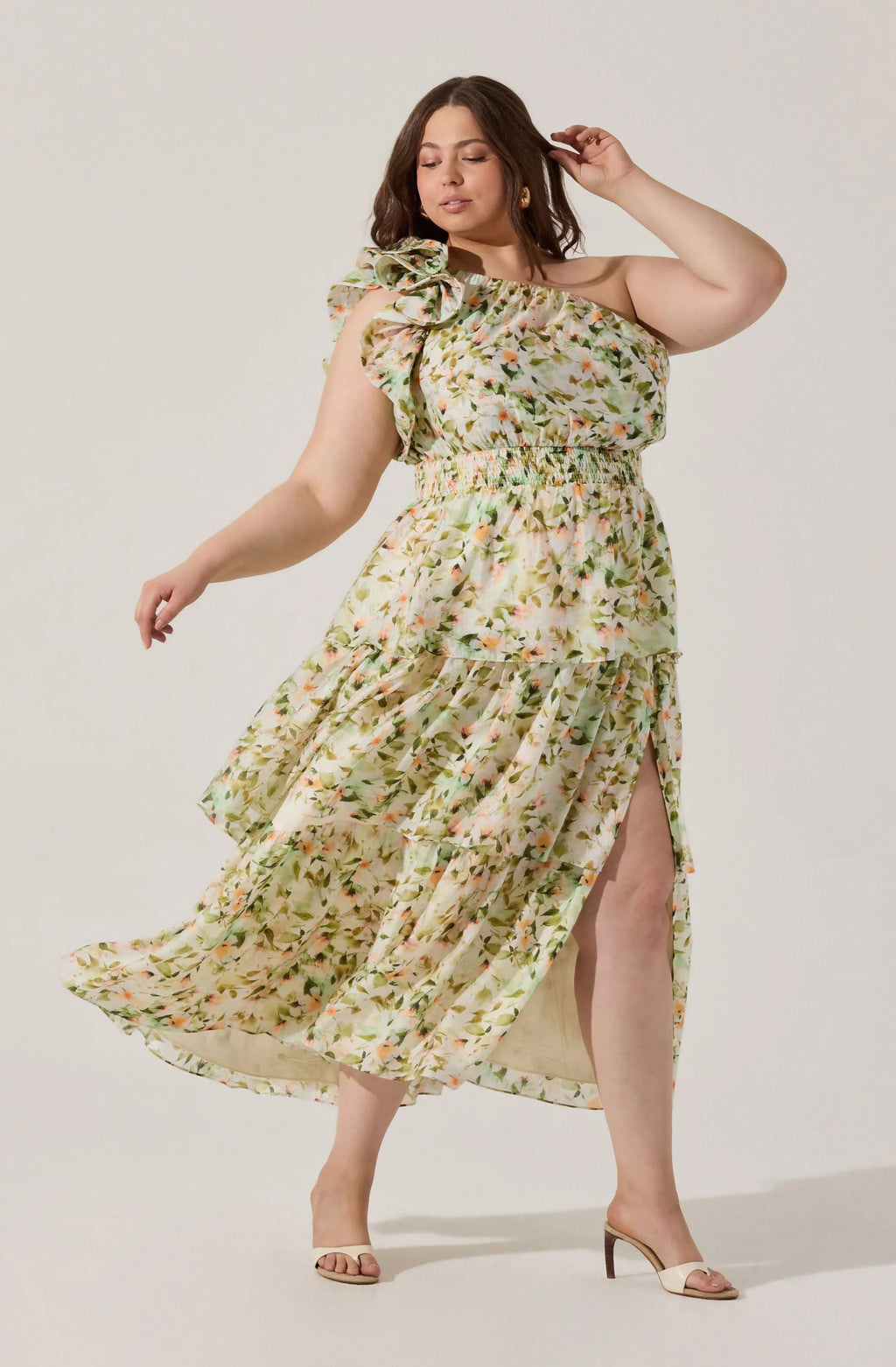 Imelda One Shoulder Floral Maxi Dress