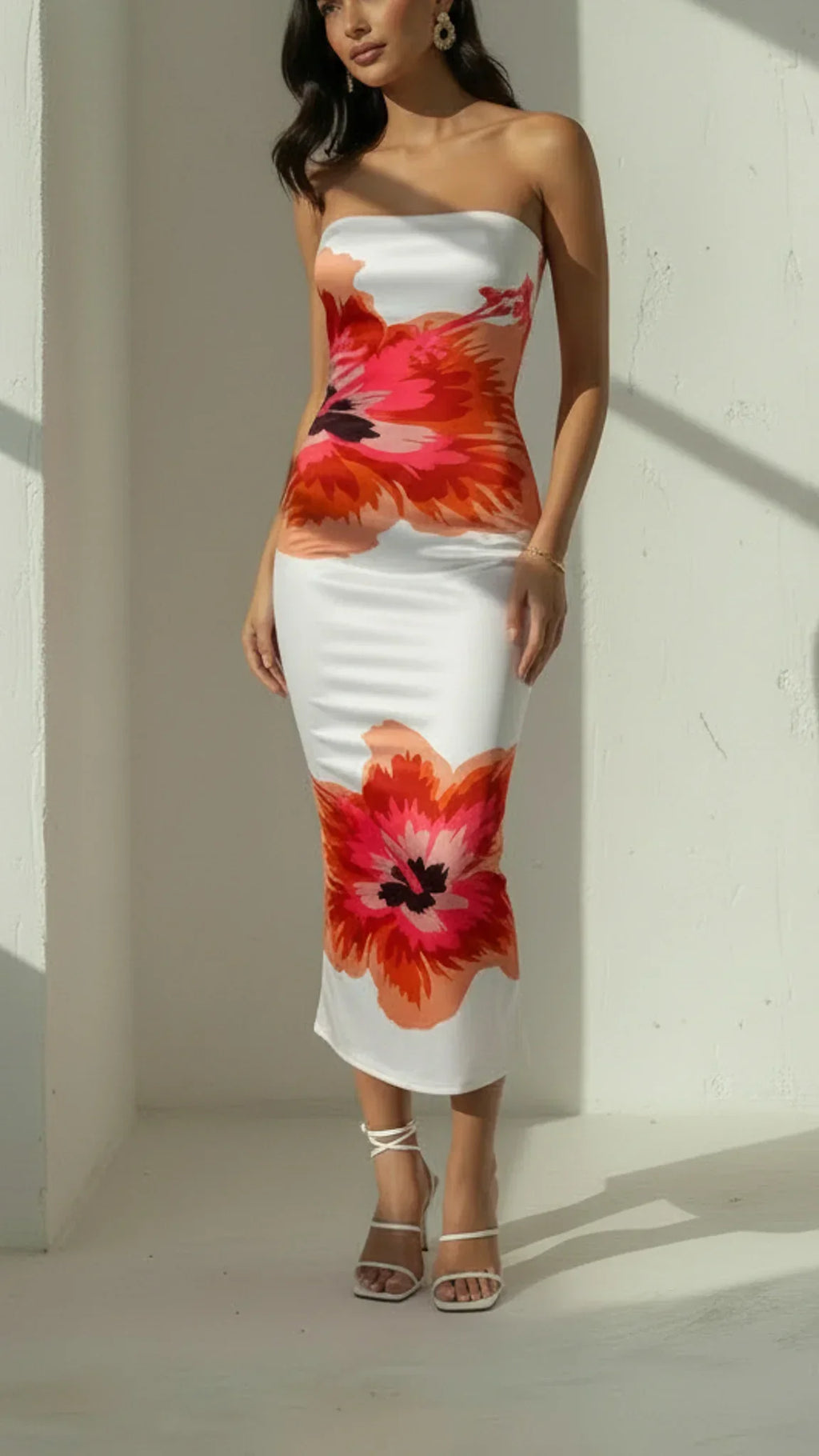 Solara Strapless Midi Dress
