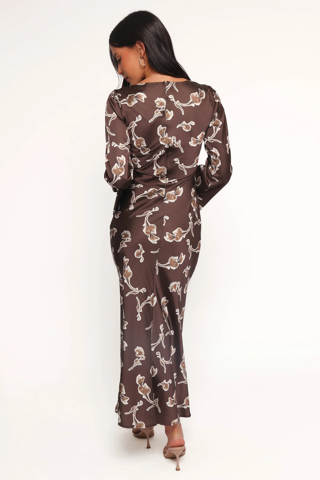 Maia Long Sleeve Maxi Dress - Chocolate Orchid