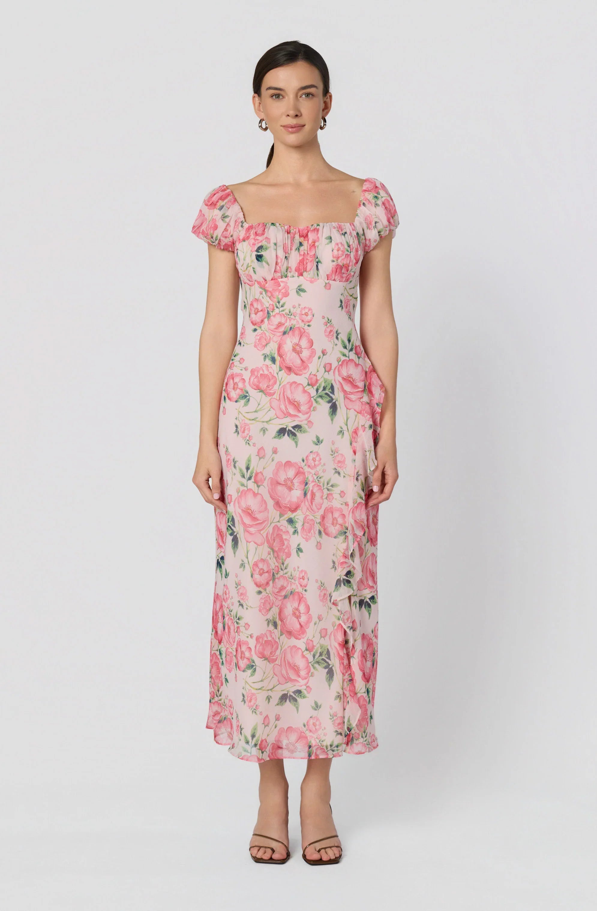 Florence Floral Puff Sleeve Maxi Dress