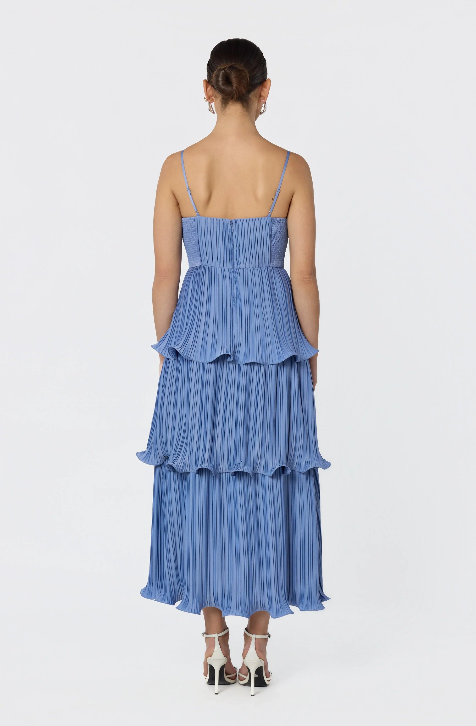Lupin Pleated Tiered Maxi Dress