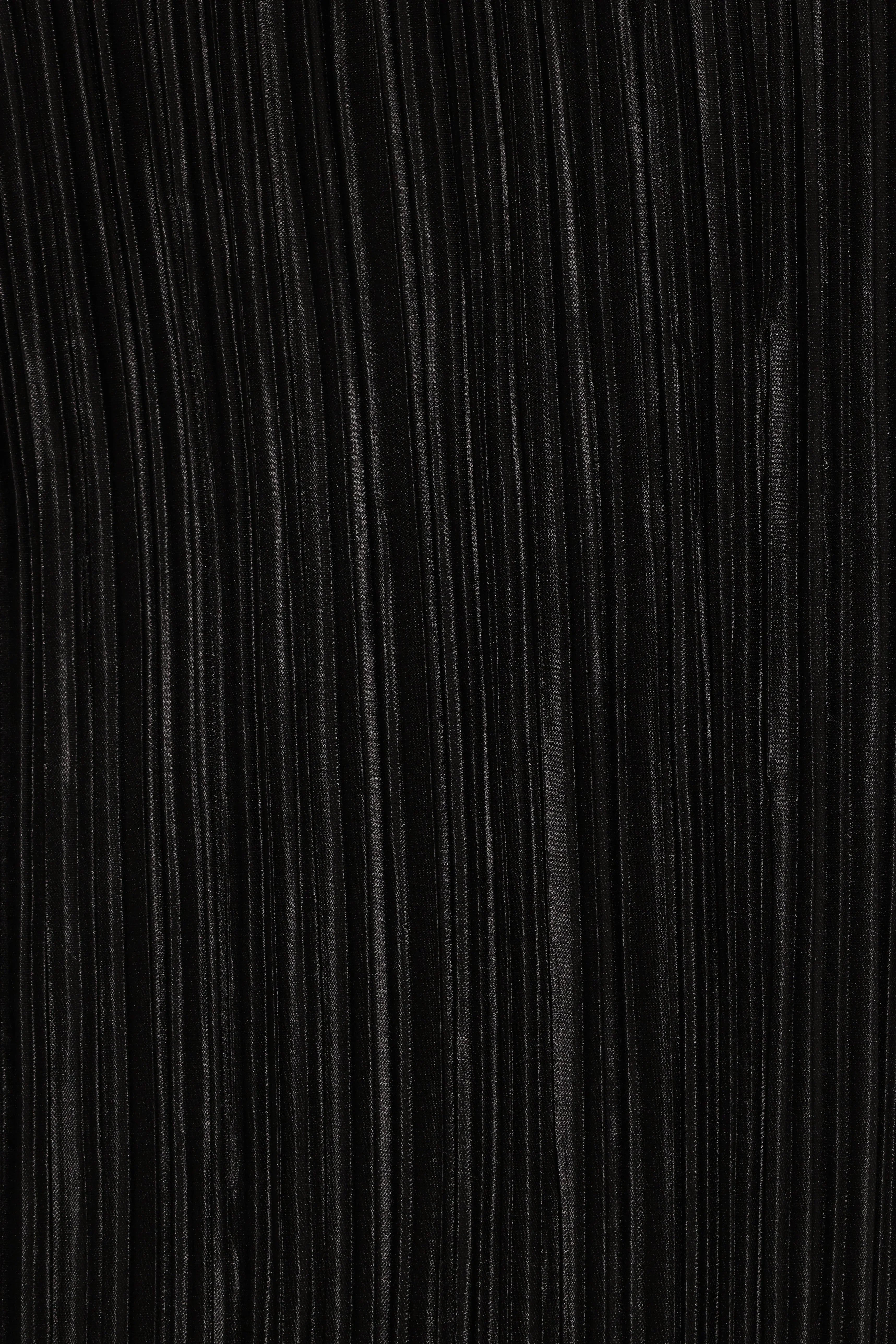 Melody Plisse Halter Maxi Dress - Black