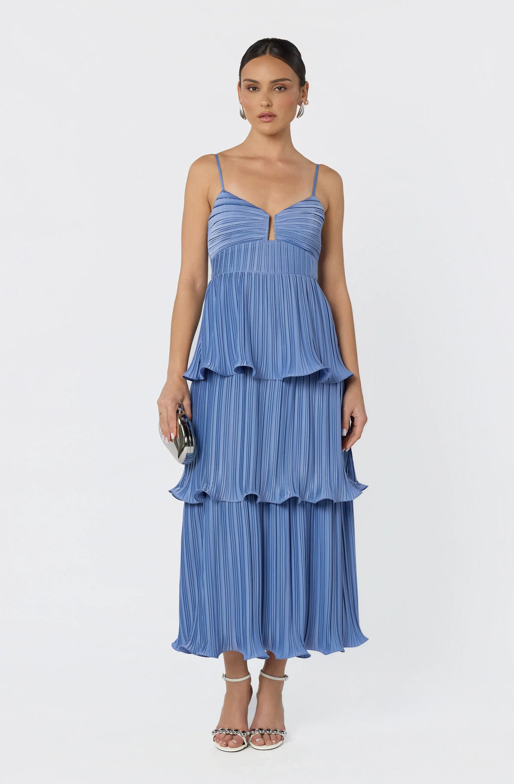 Lupin Pleated Tiered Maxi Dress