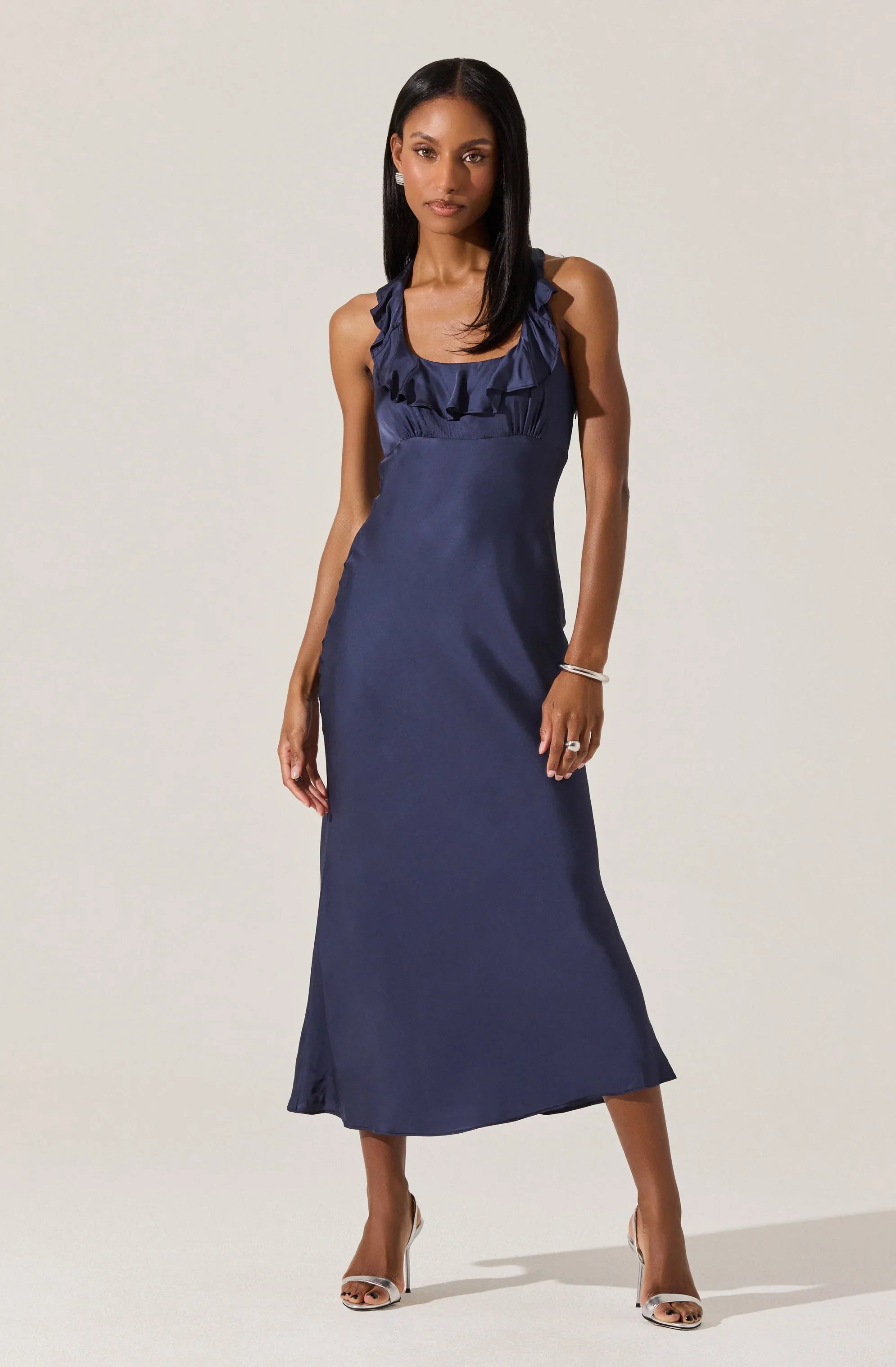 Morrigan Ruffle Trim Halter Dress