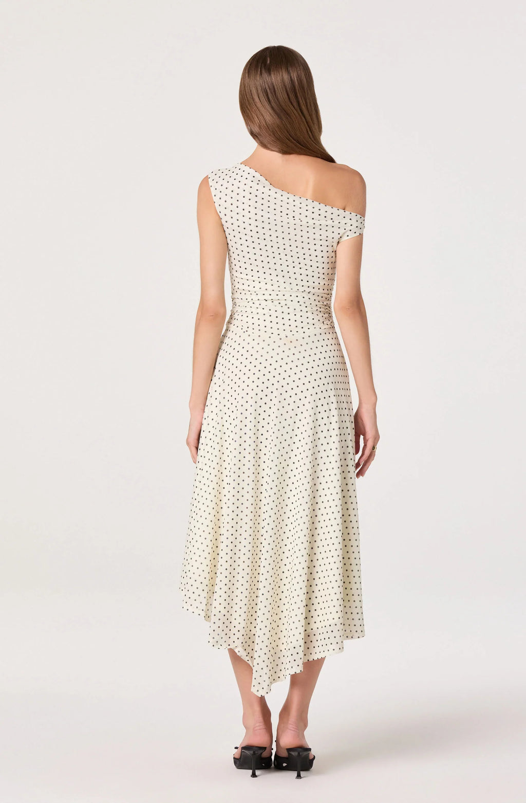 Ciarra Off-Shoulder Asymmetric Midi Dress