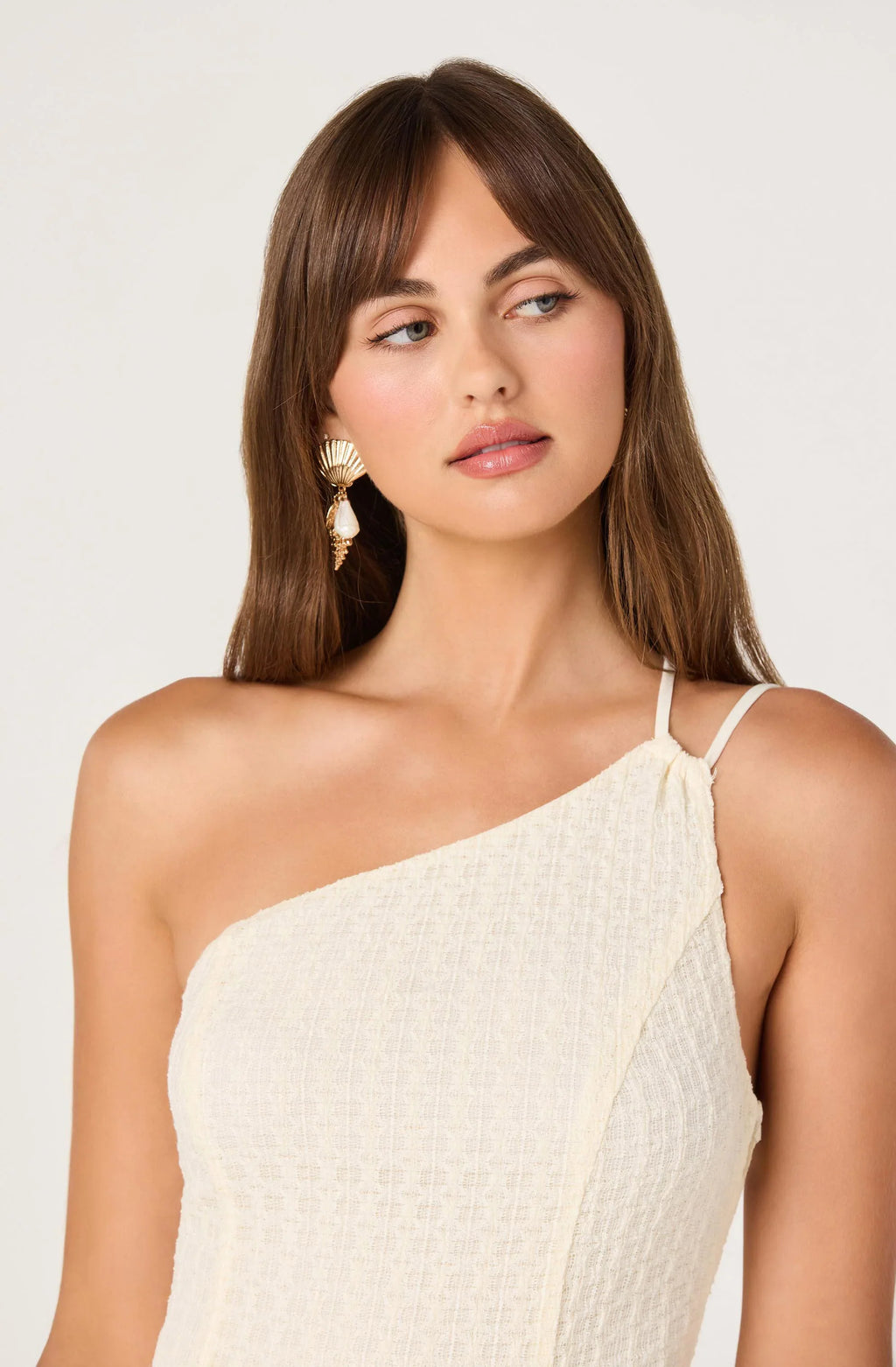 Nola One-Shoulder Knit Midi Dress